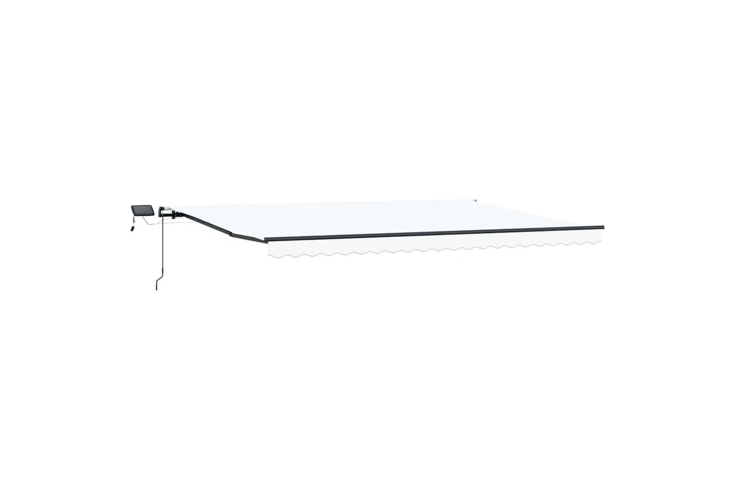 Vidaxl Retractable Awning Manual White 500 X 300 Cm Fabric