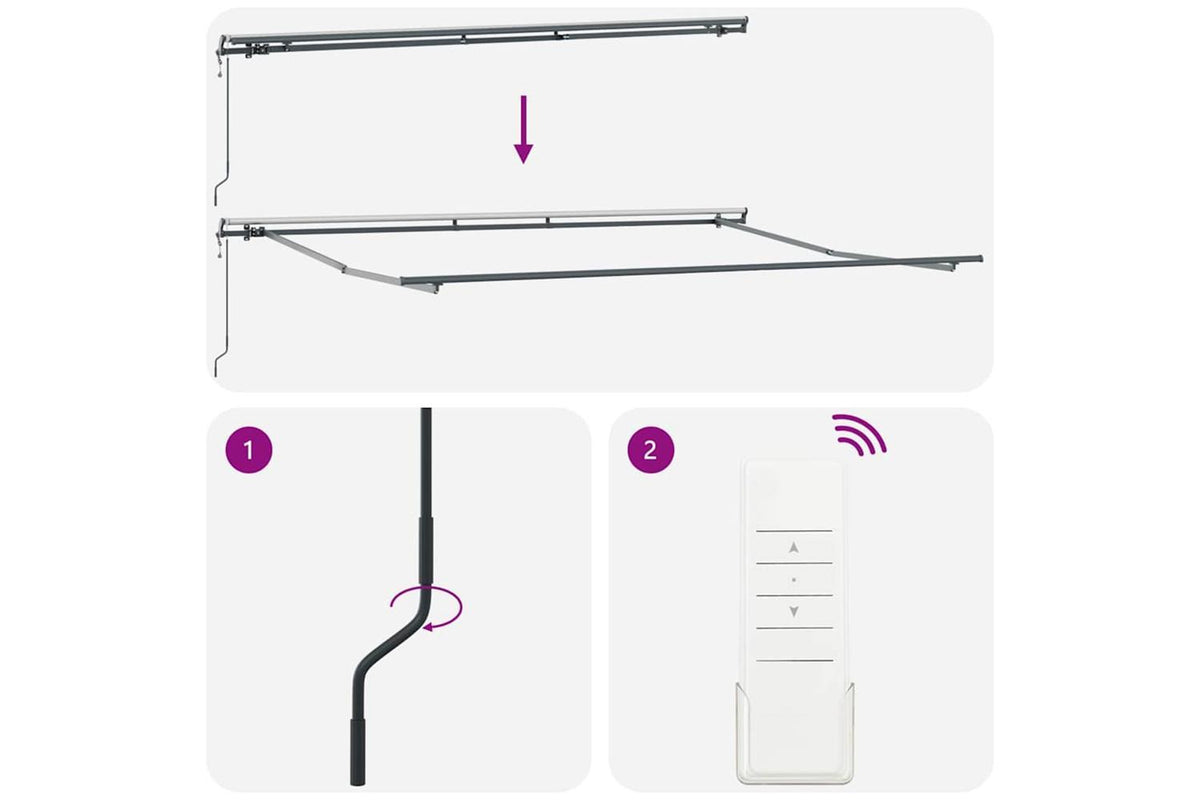Vidaxl Retractable Awning White 500 X 300 Cm Fabric-9
