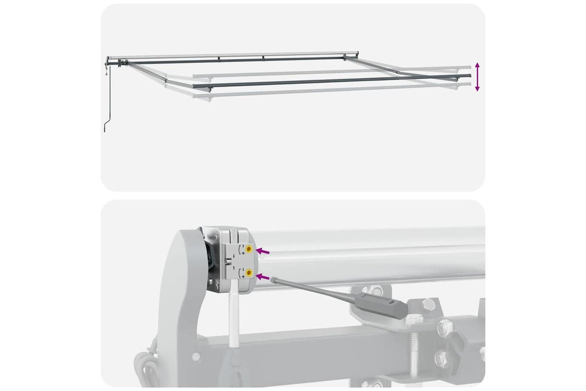 Vidaxl Retractable Awning White 500 X 300 Cm Fabric-10