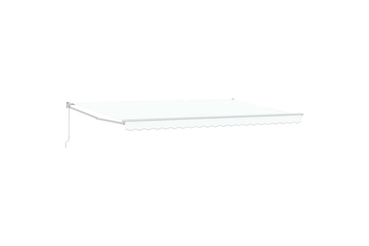 Vidaxl Retractable Awning White 500 X 300 Cm Fabric And Metal-2