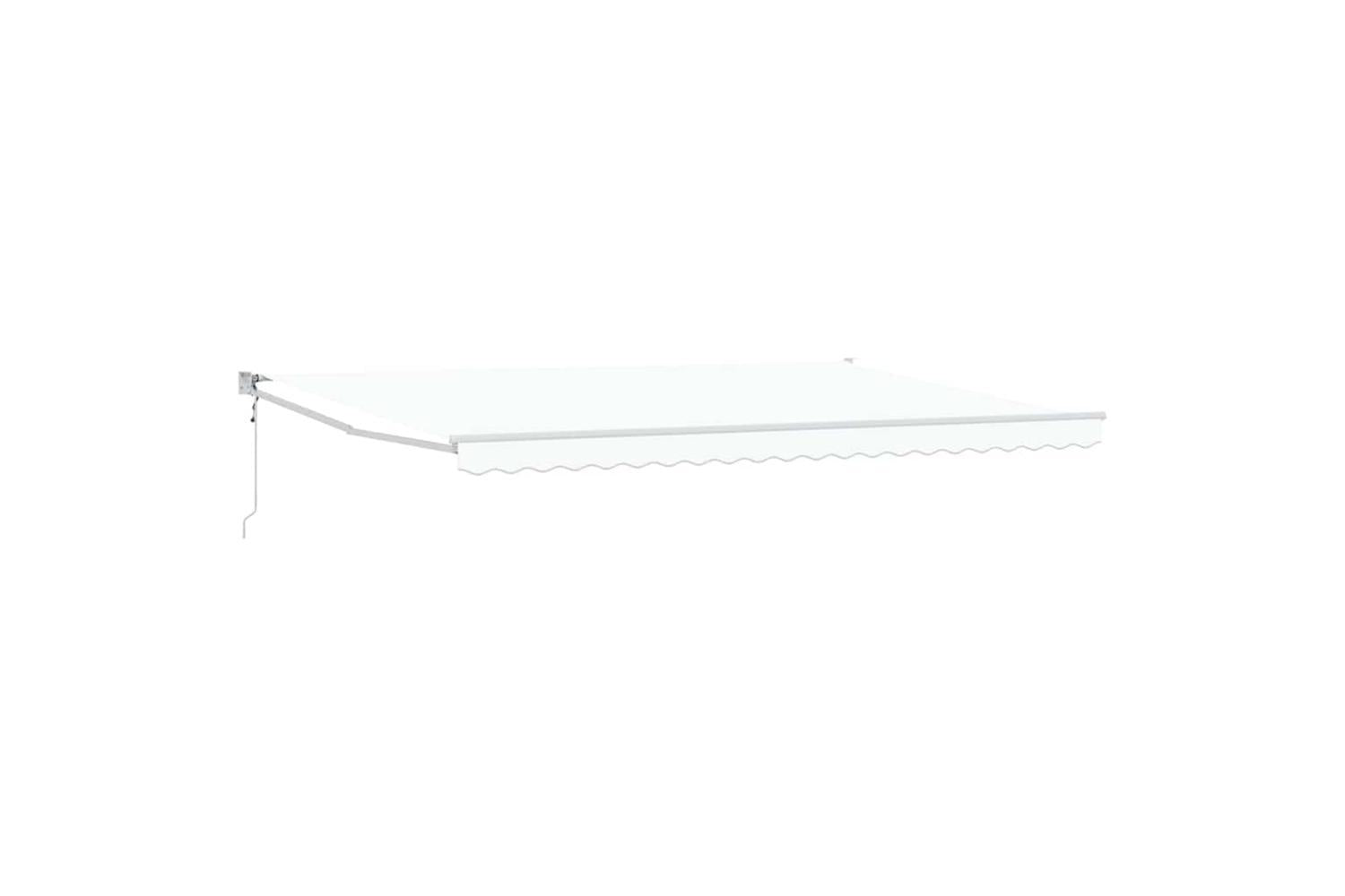 Vidaxl Retractable Awning White 500 X 300 Cm Fabric And Metal-2