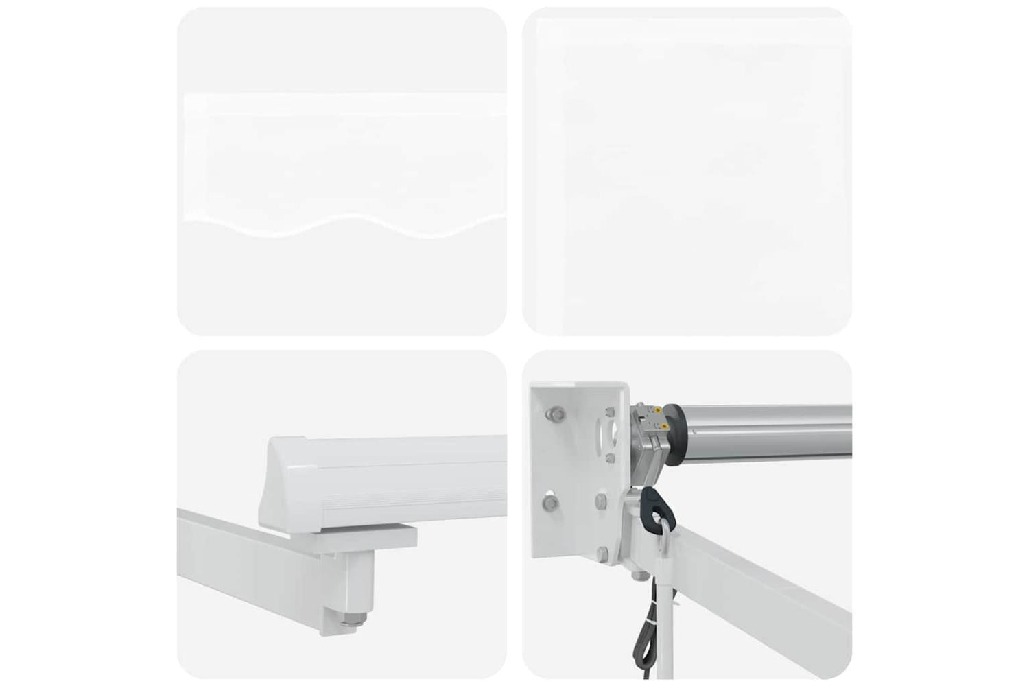 Vidaxl Retractable Awning White 500 X 300 Cm Fabric And Metal-8