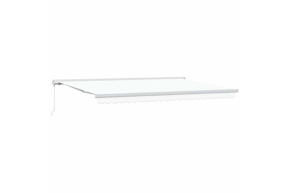 Vidaxl Retractable Awning White 500 X 300 Cm Fabric And Metal-2