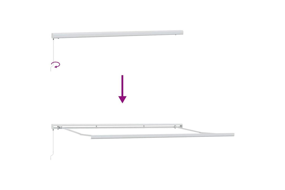 Vidaxl Retractable Awning White 500 X 300 Cm Fabric And Metal-9