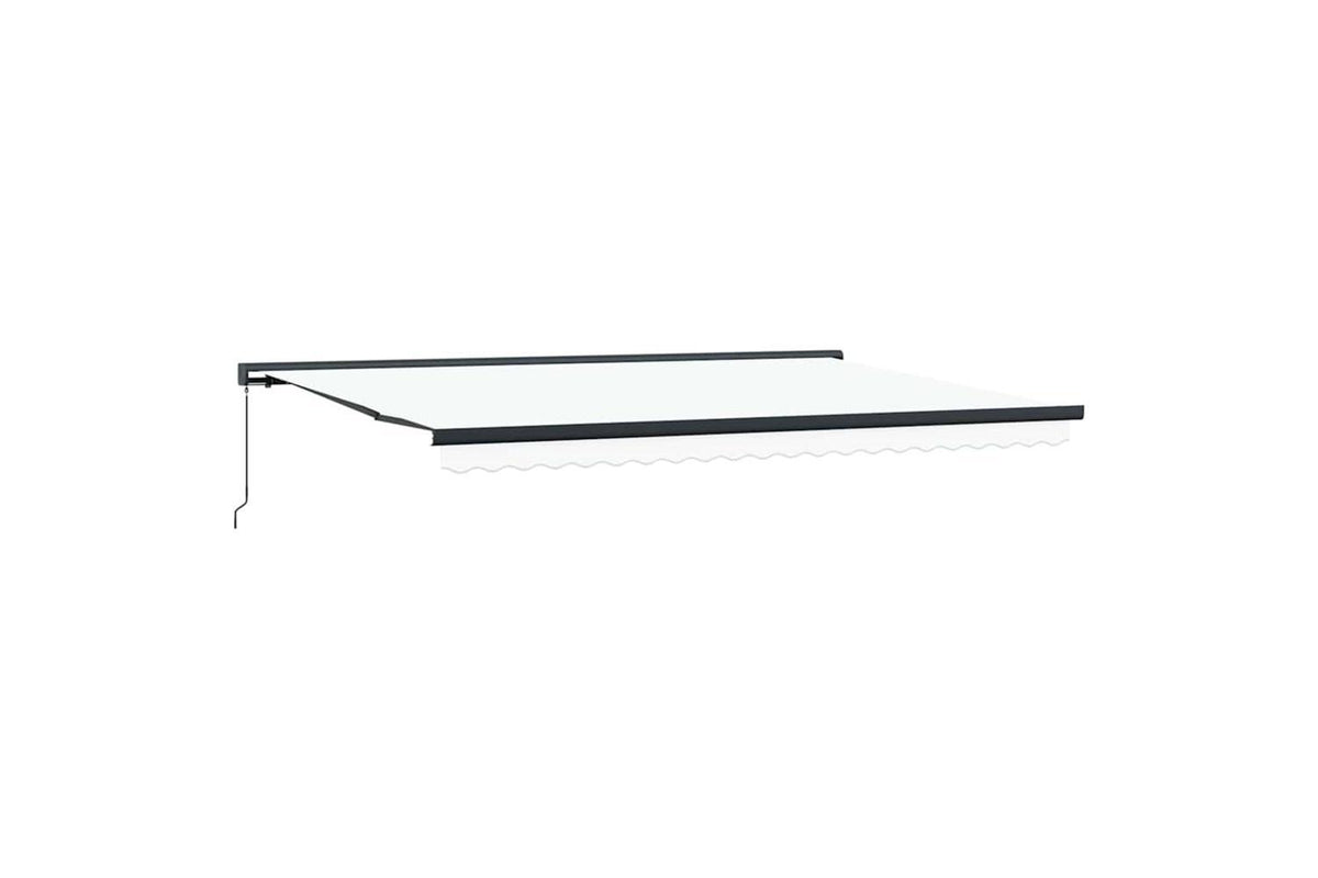 Vidaxl Retractable Awning White 500 X 300 Cm Fabric And Metal