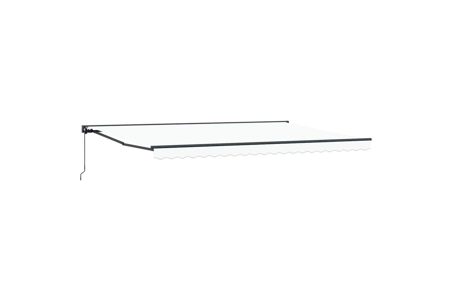 Vidaxl Retractable Awning Manual White 500x300 Cm Fabric-2