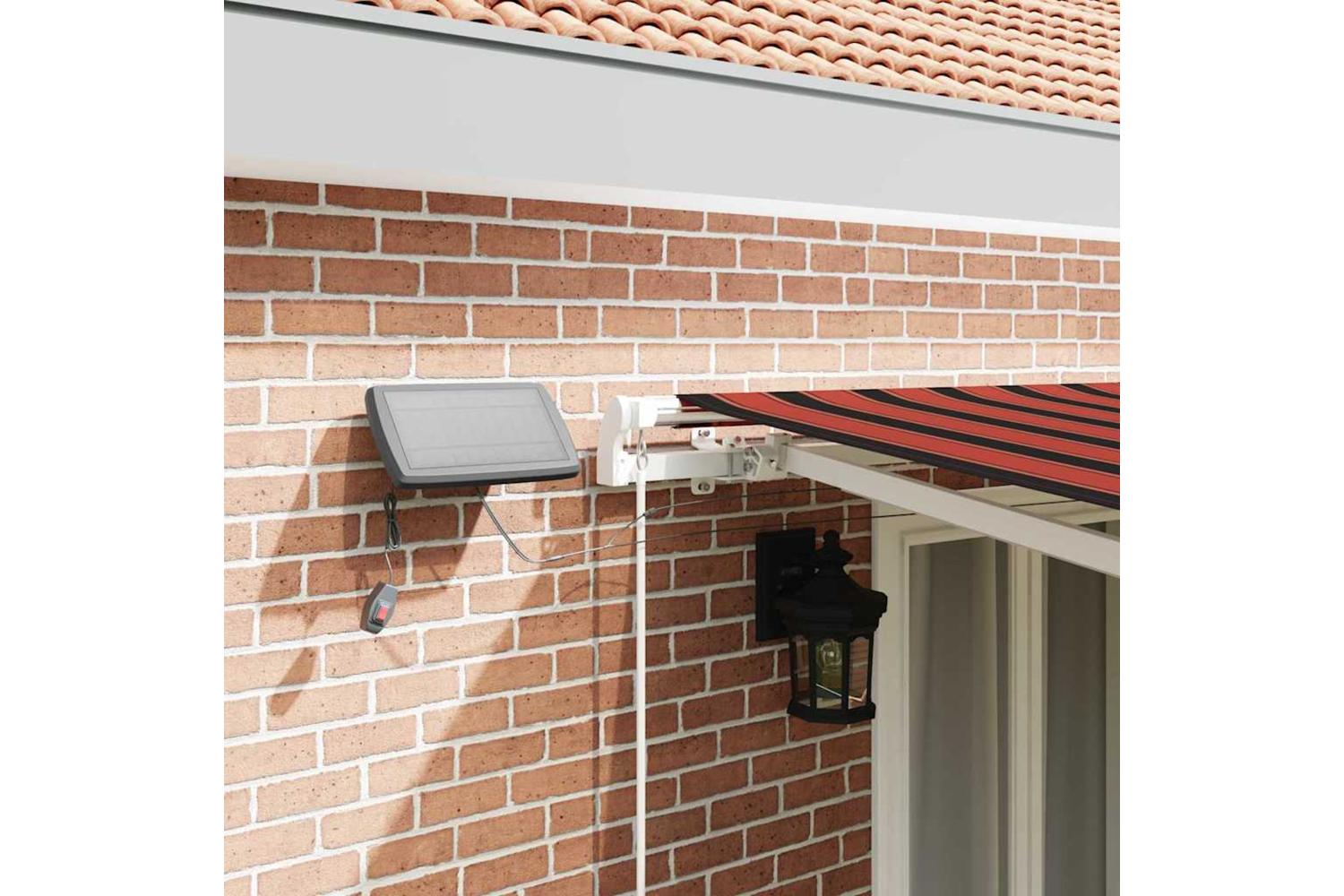 Vidaxl Retractable Awning With Orange And Brown 500 X 350 Cm Fabric-4