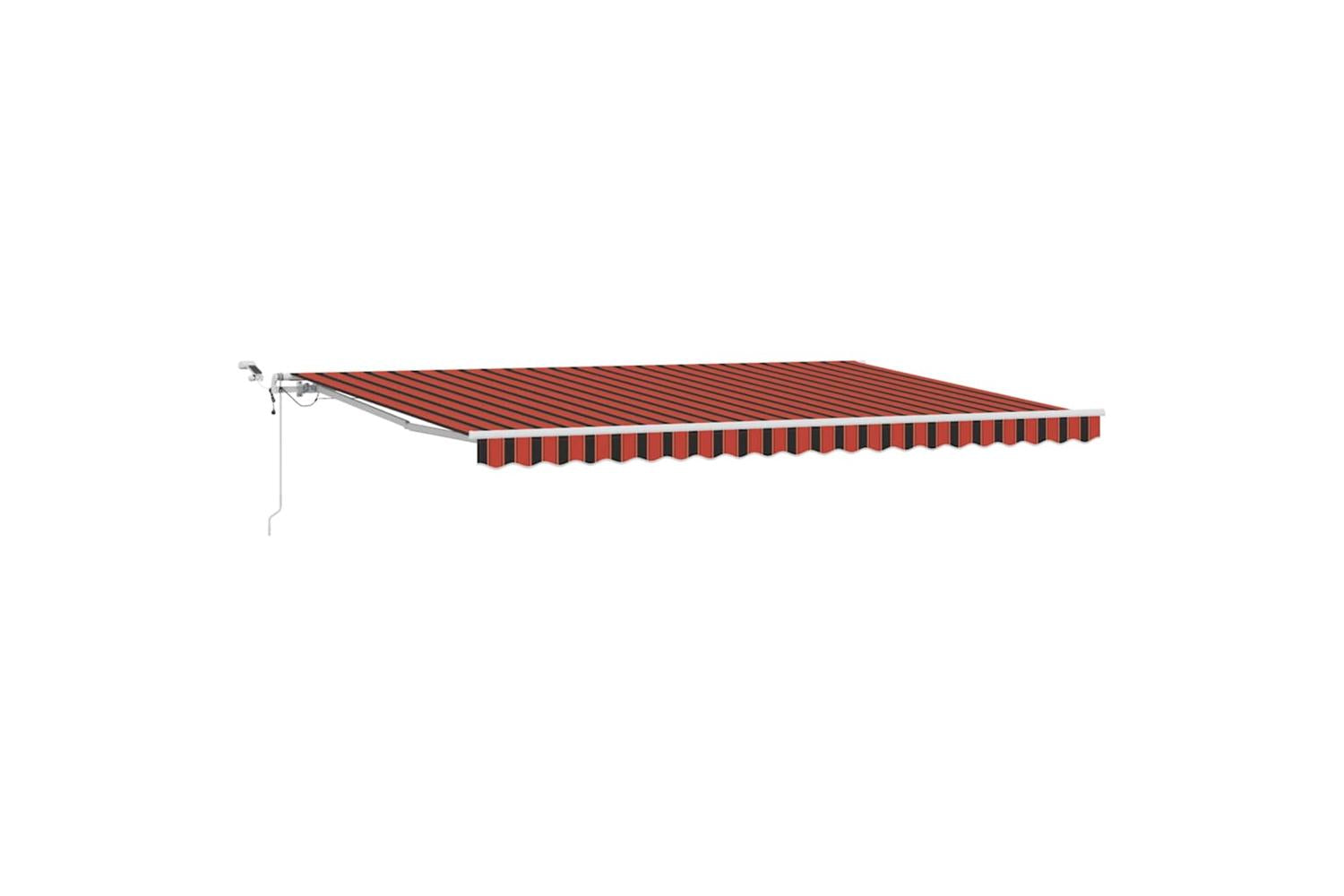 Vidaxl Retractable Awning Orange And Brown 500 X 350 Cm-2
