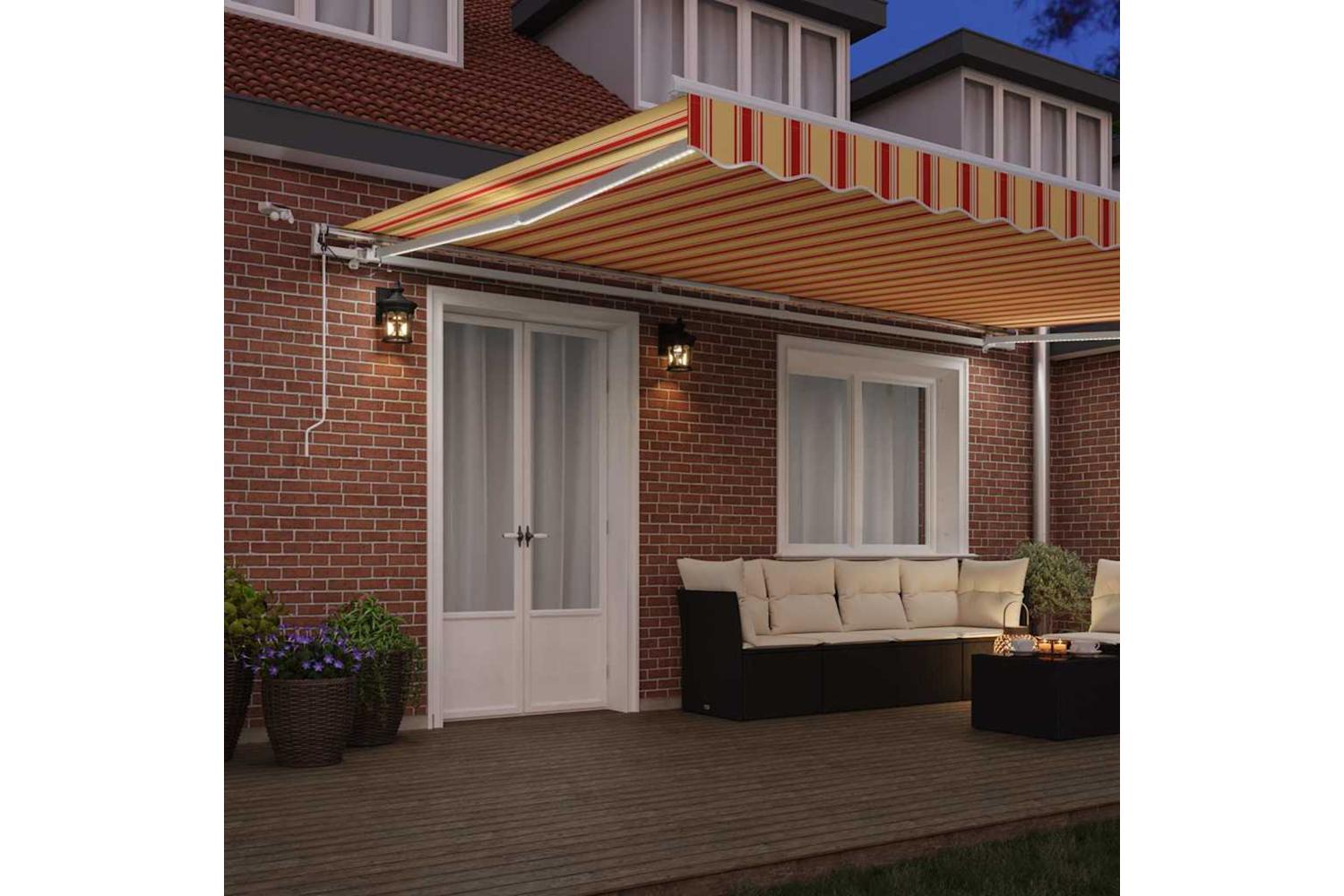 Vidaxl Retractable Awning Yellow And Orange 500 X 350 Cm-3