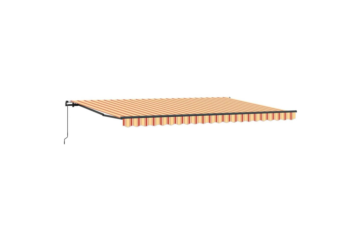 Vidaxl Awning Manual Yellow And Orange 500 X 350 Cm Fabric-2