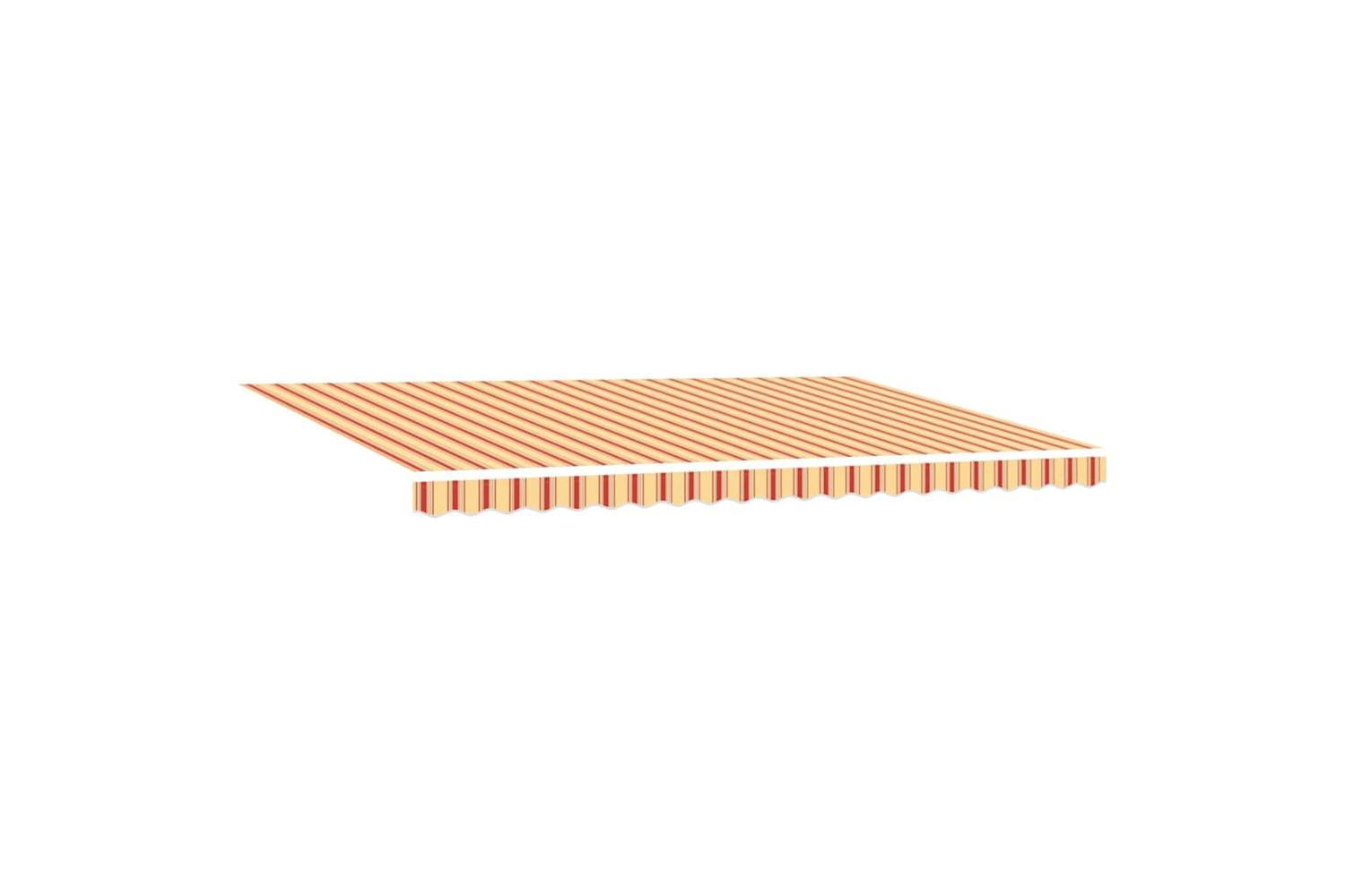 Vidaxl Retractable Awning With Yellow And Orange 500 X 350 Cm Fabric-5