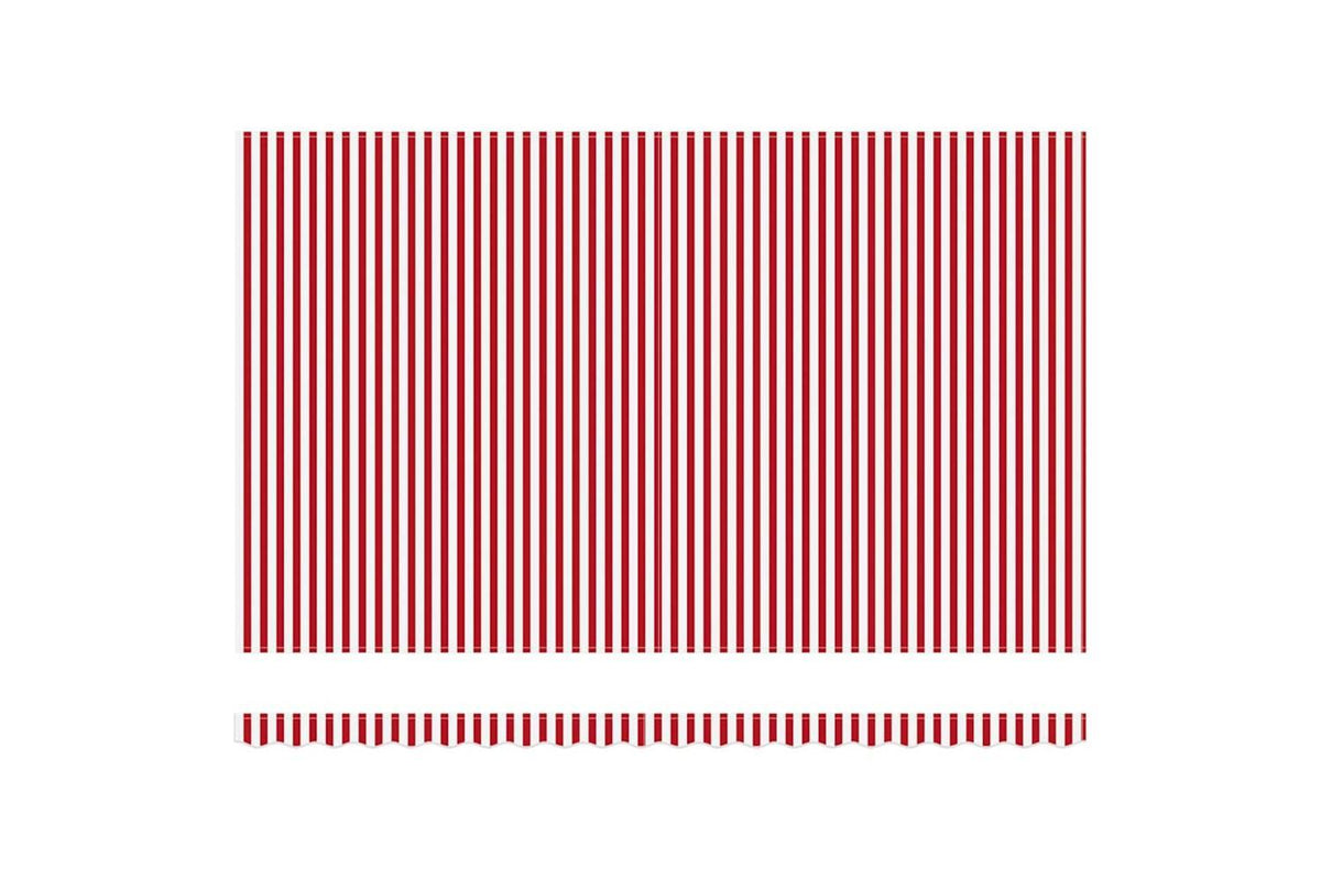 Vidaxl Retractable Awning Red And White 500 X 350 Cm Fabric And Metal-8
