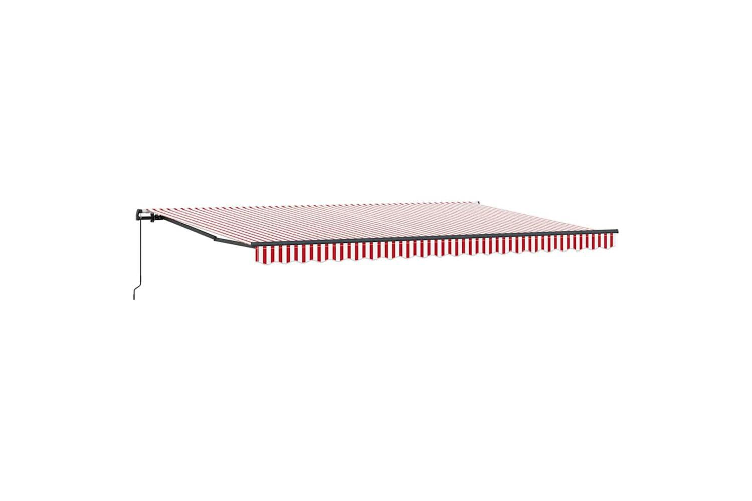 Vidaxl Retractable Awning Red And White Red And White 500 X 350 Cm-2