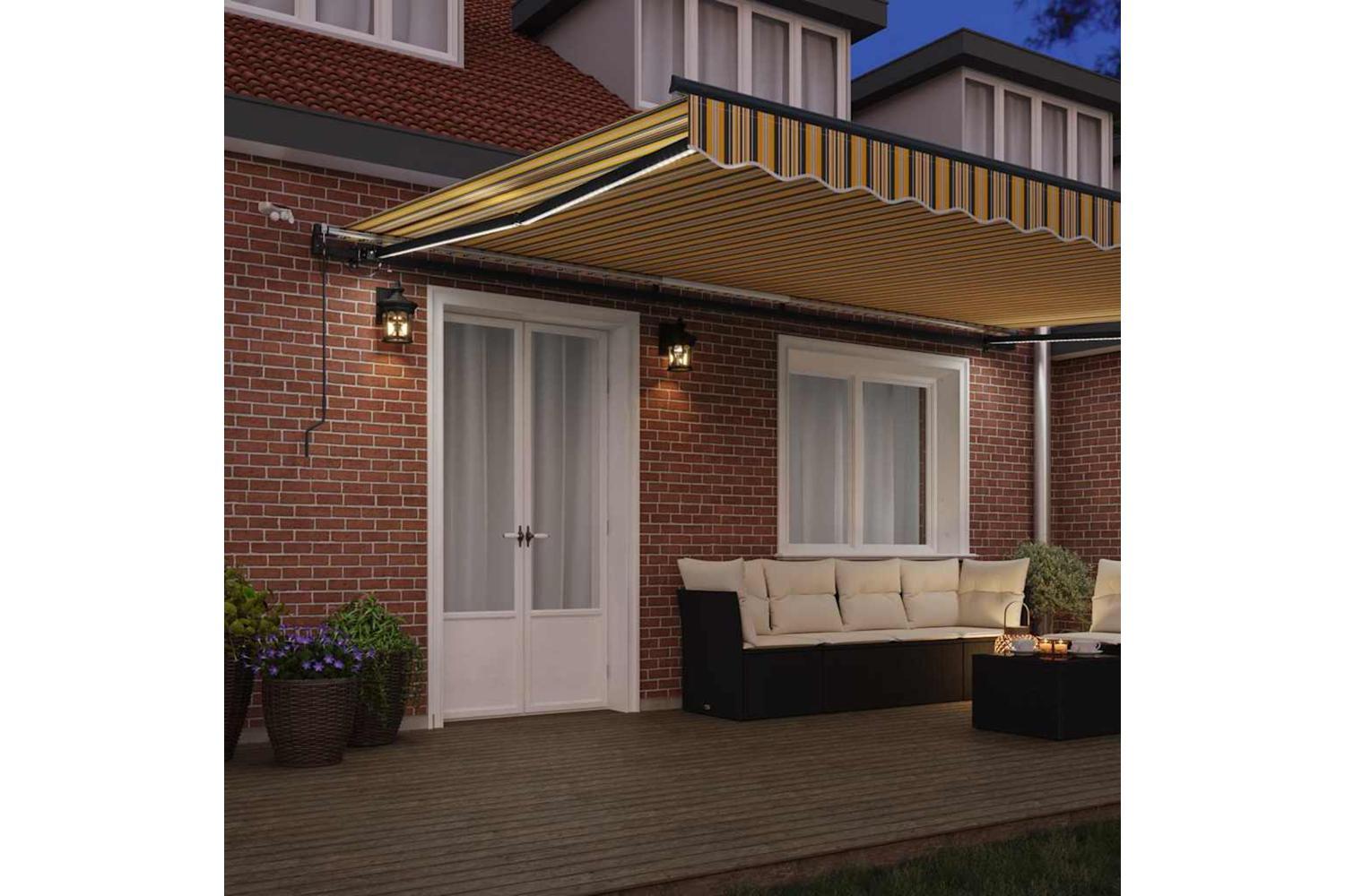Vidaxl Retractable Awning With Multicolour 500 X 350 Cm Fabric-3
