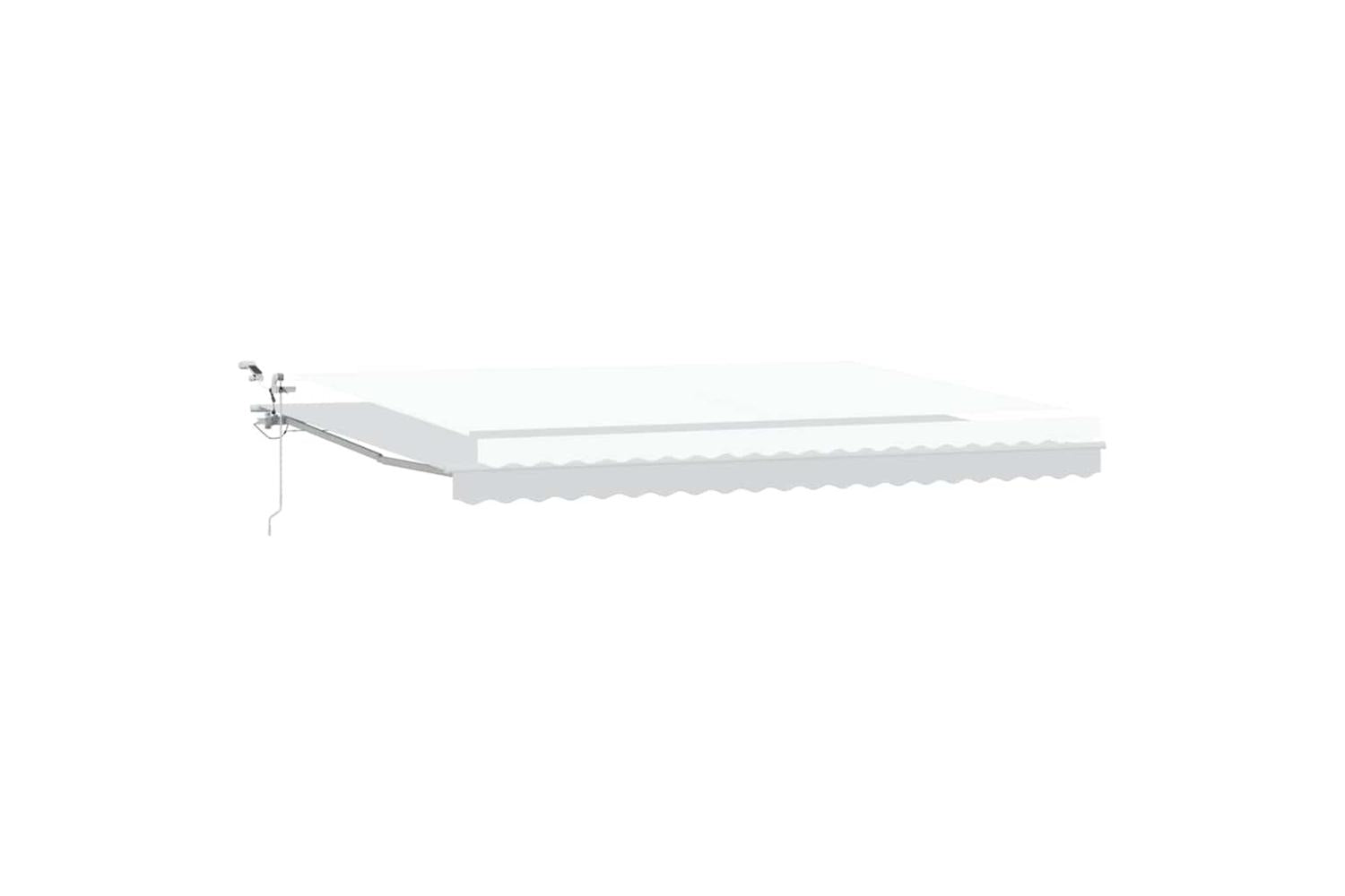 Vidaxl Retractable Awning White 500 X 350 Cm Fabric And Metal-2
