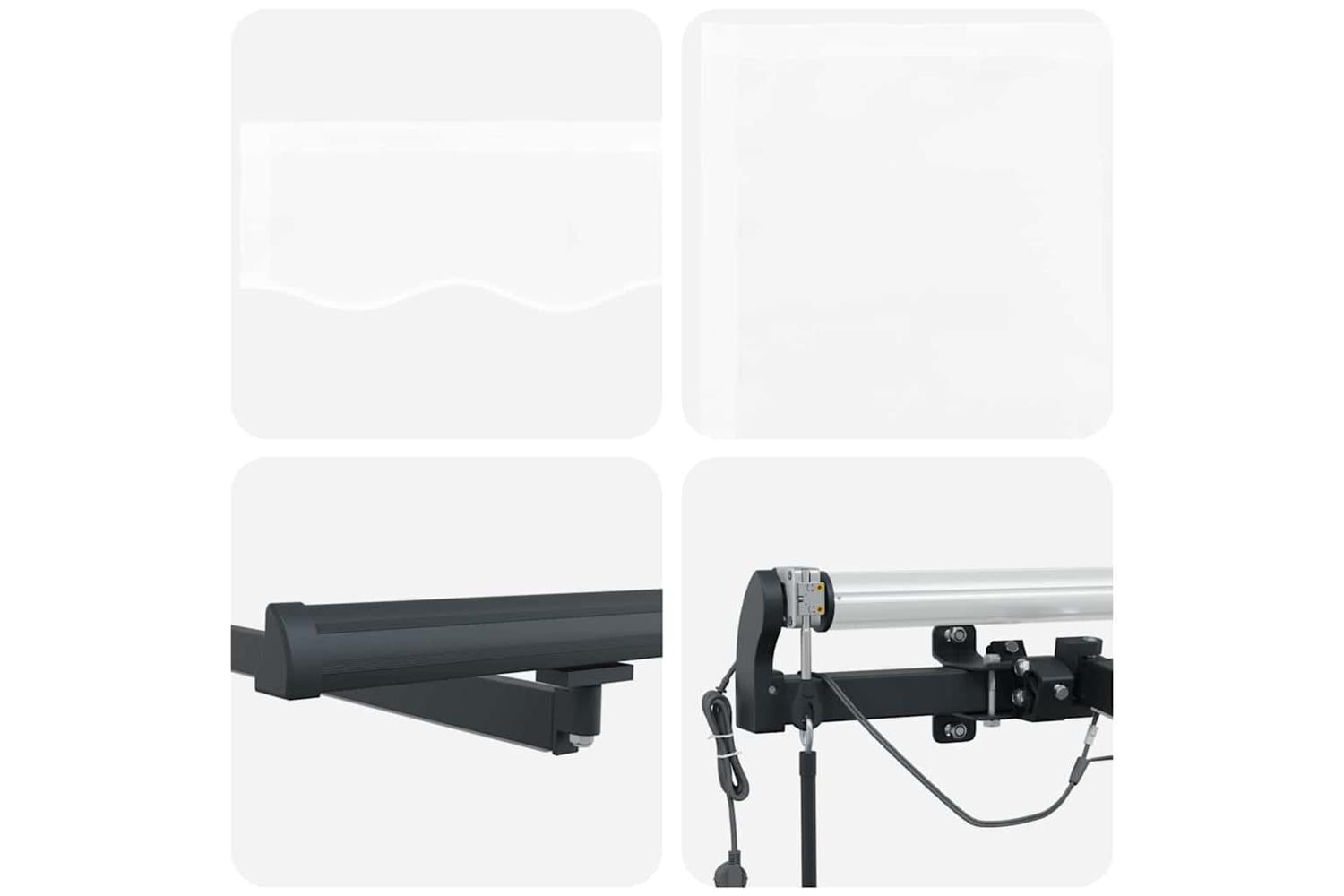 Vidaxl Retractable Awning With White 500 X 350 Cm Fabric-10