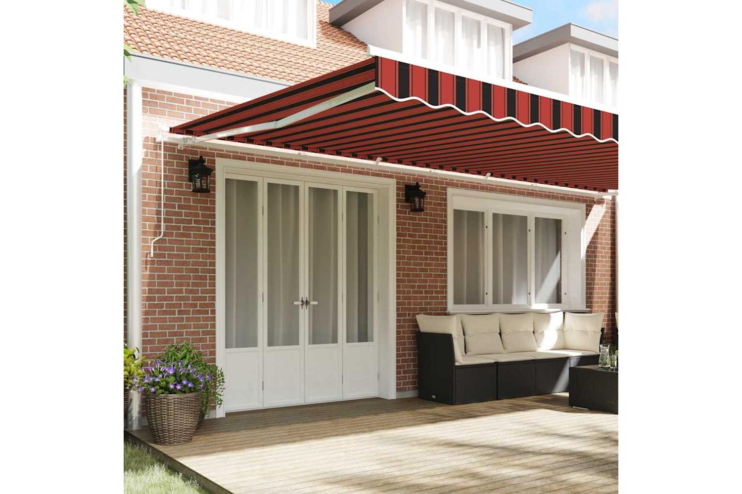 Vidaxl Retractable Awning Retractable Orange And Brown 600 X 300 Cm-3
