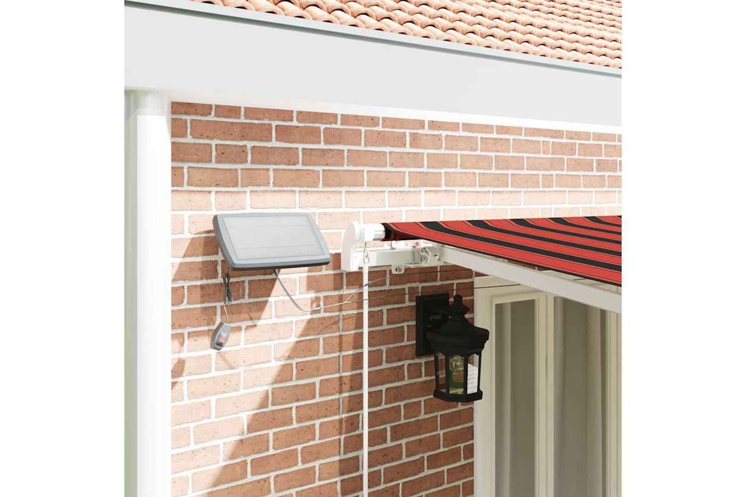 Vidaxl Retractable Awning With Orange And Brown 600 X 300 Cm Fabric-4