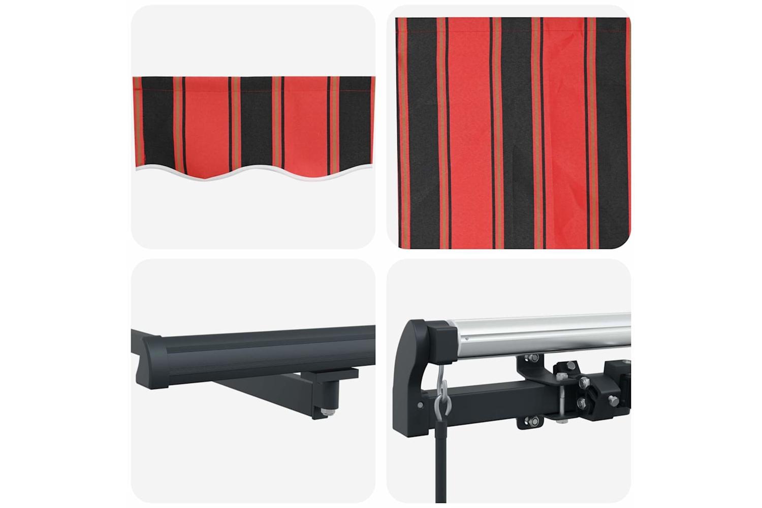 Vidaxl Retractable Awning Manual Orange And Brown 600 X 300 Cm Fabric-8