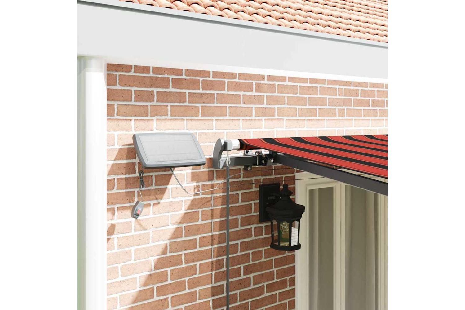 Vidaxl Retractable Awning Manual Orange And Brown 600 X 300 Cm Fabric-4