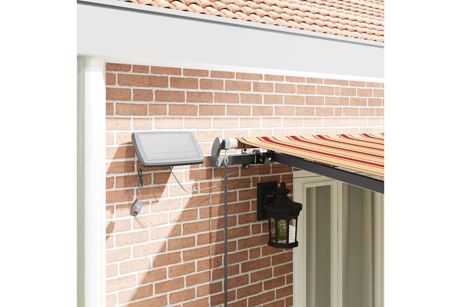 Vidaxl Retractable Awning Manual Yellow And Orange 600 X 300 Cm Fabric-4
