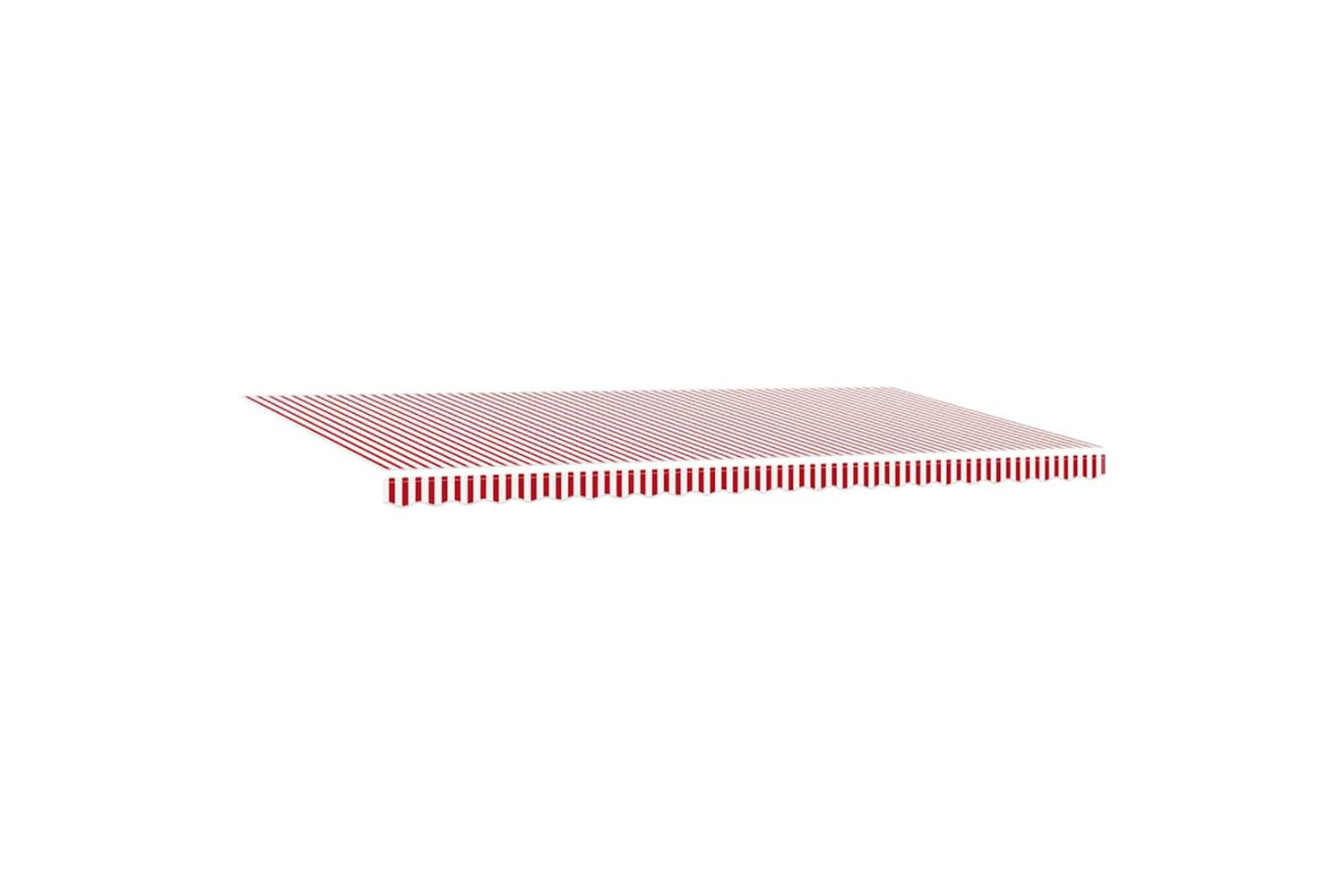 Vidaxl Retractable Awning Manual Red And White 600 X 300 Cm Fabric-4