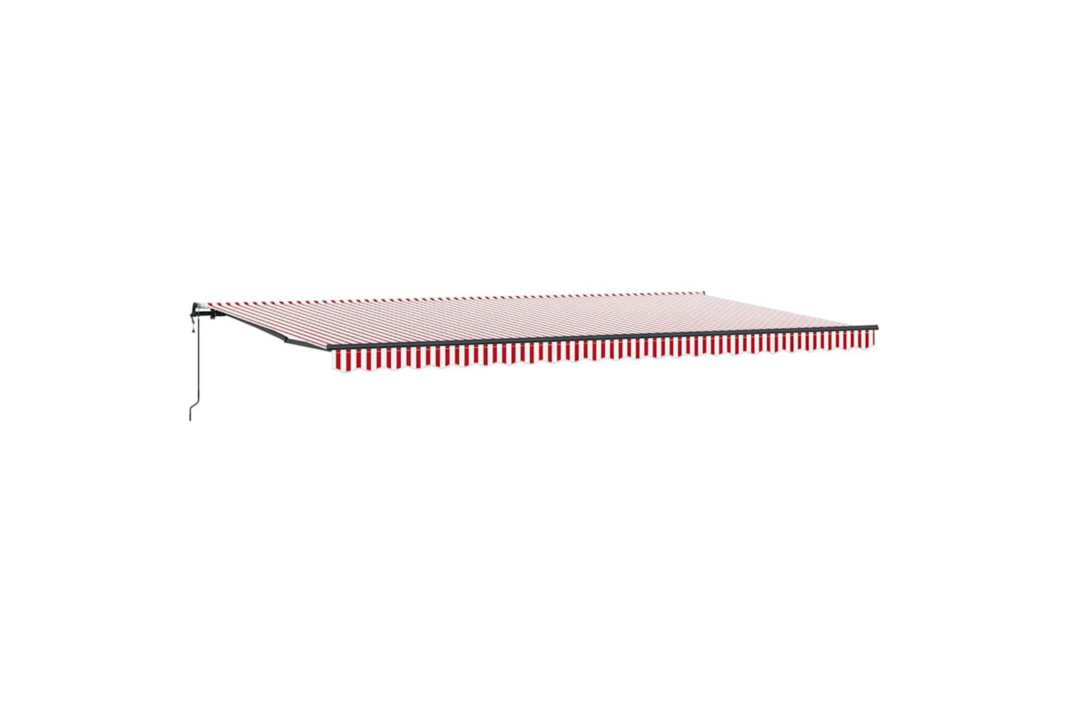 Vidaxl Retractable Awning Red And White 600 X 300 Cm Fabric-2