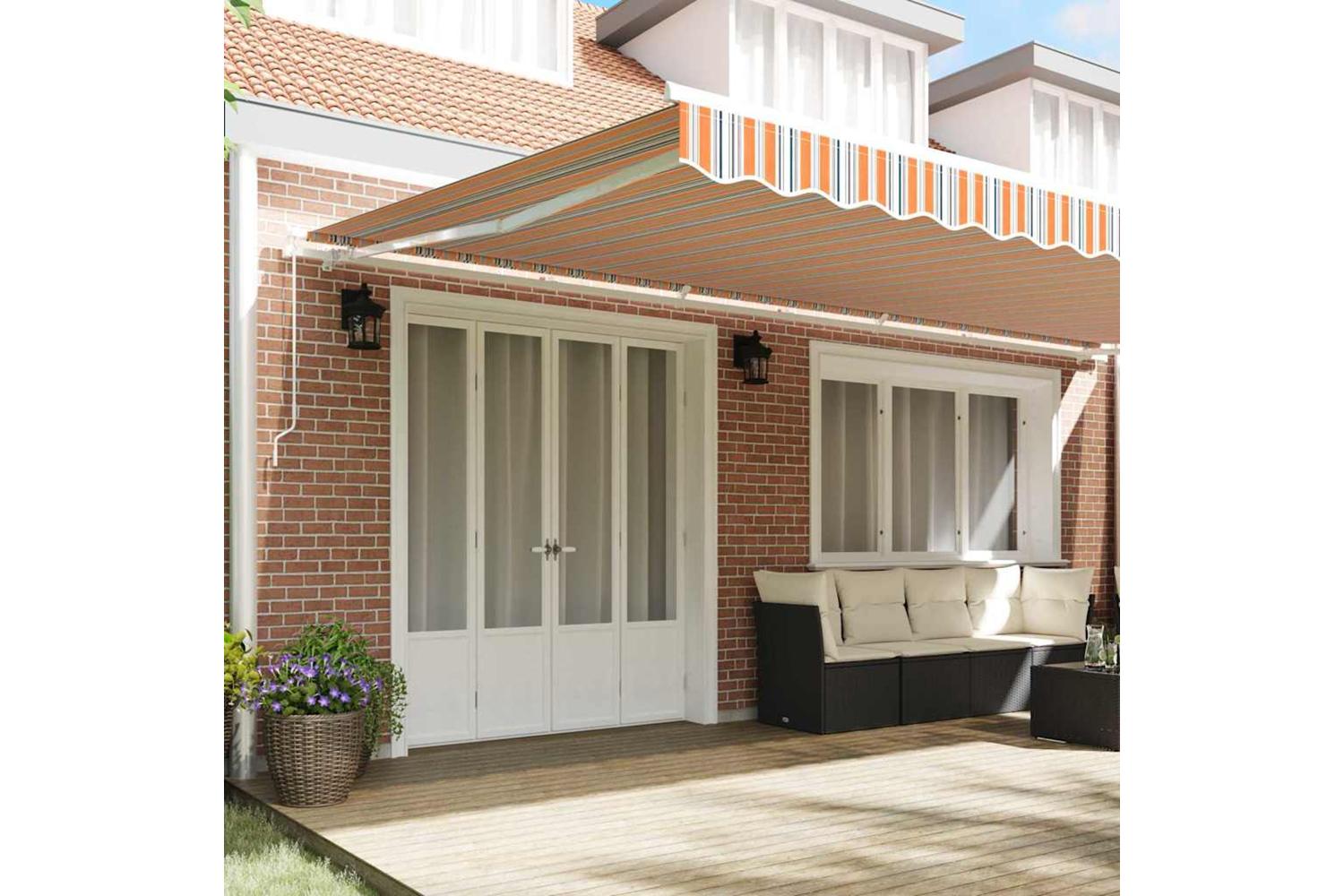 Vidaxl Retractable Awning Multicolour 600 X 300 Cm Polyester And Metal-3