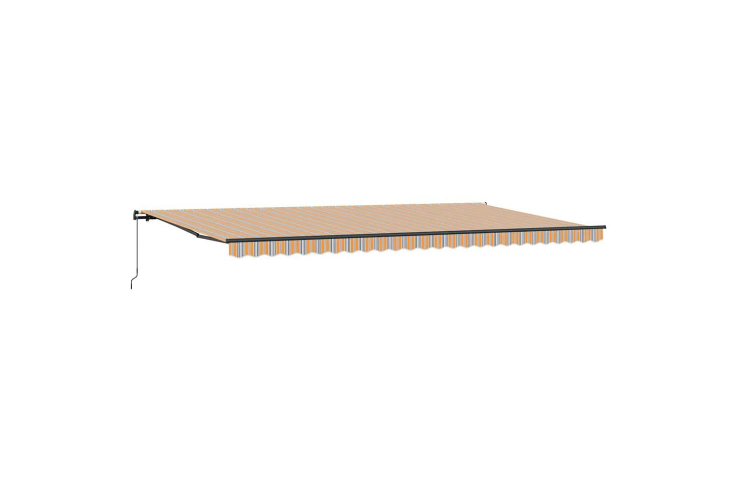 Vidaxl Retractable Awning Manual Multicolour 600 X 300 Cm Fabric