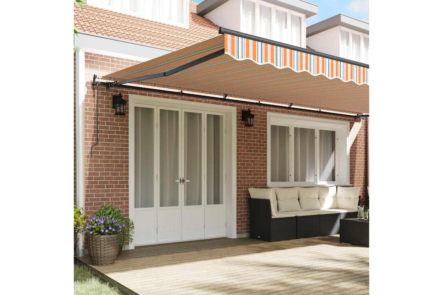 Vidaxl Retractable Awning Multicolour 600 X 300 Cm Fabric-3