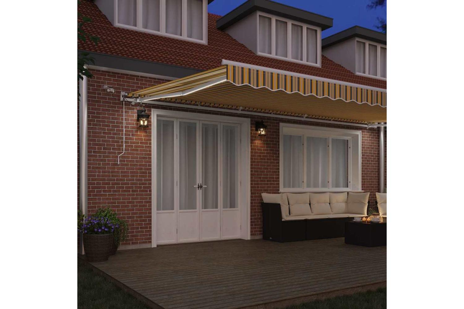 Vidaxl Retractable Awning Multicolour 600 X 300 Cm Fabric And Metal-3