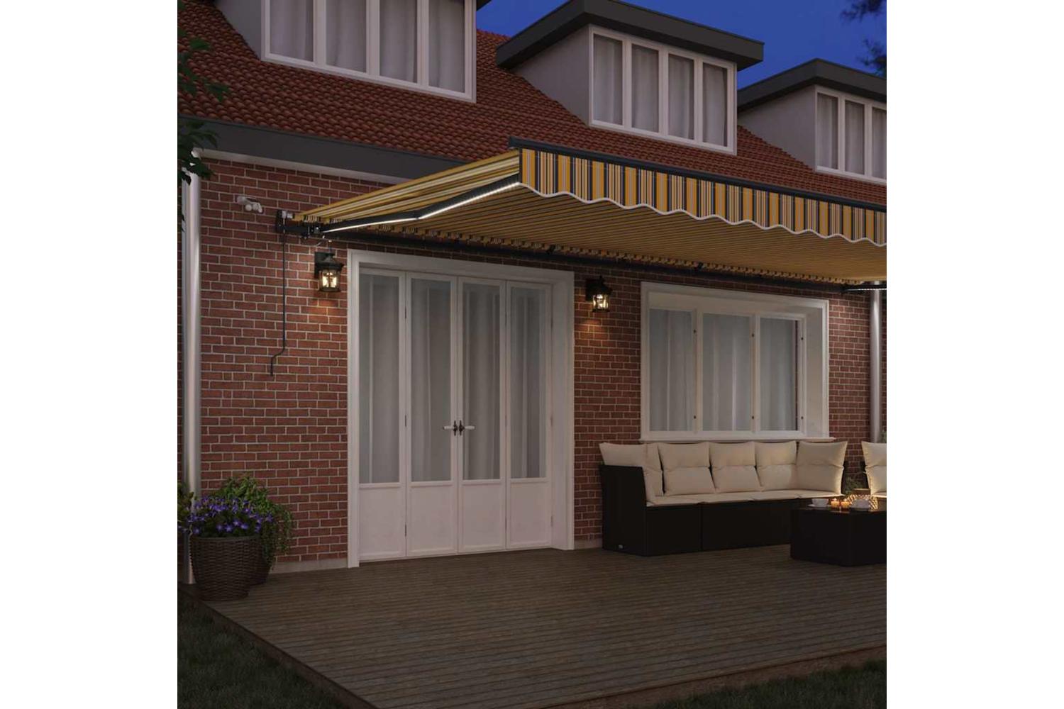 Vidaxl Retractable Awning With Multicolour 600 X 300 Cm Fabric-3