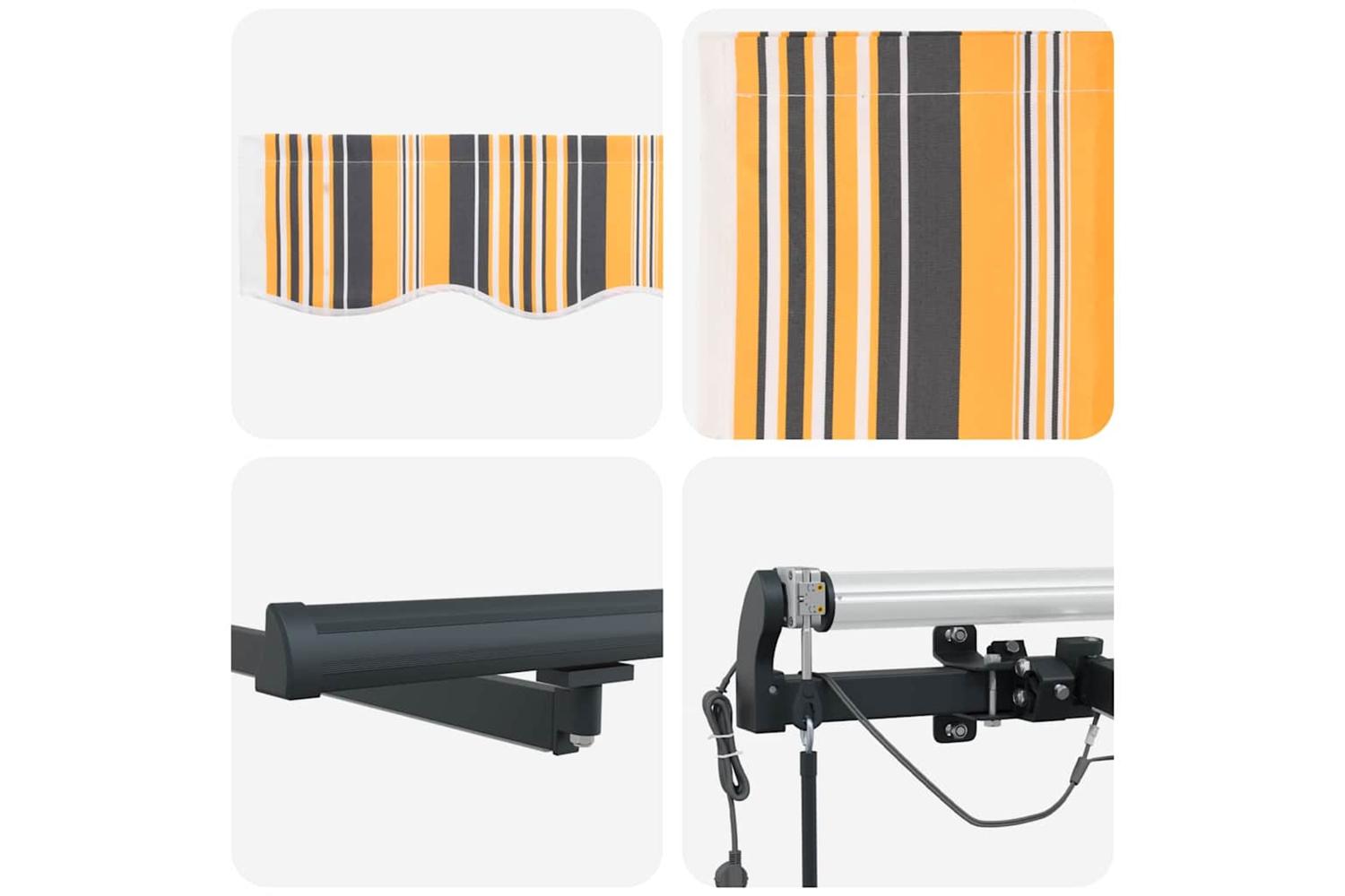Vidaxl Retractable Awning With Multicolour 600 X 300 Cm Fabric-10