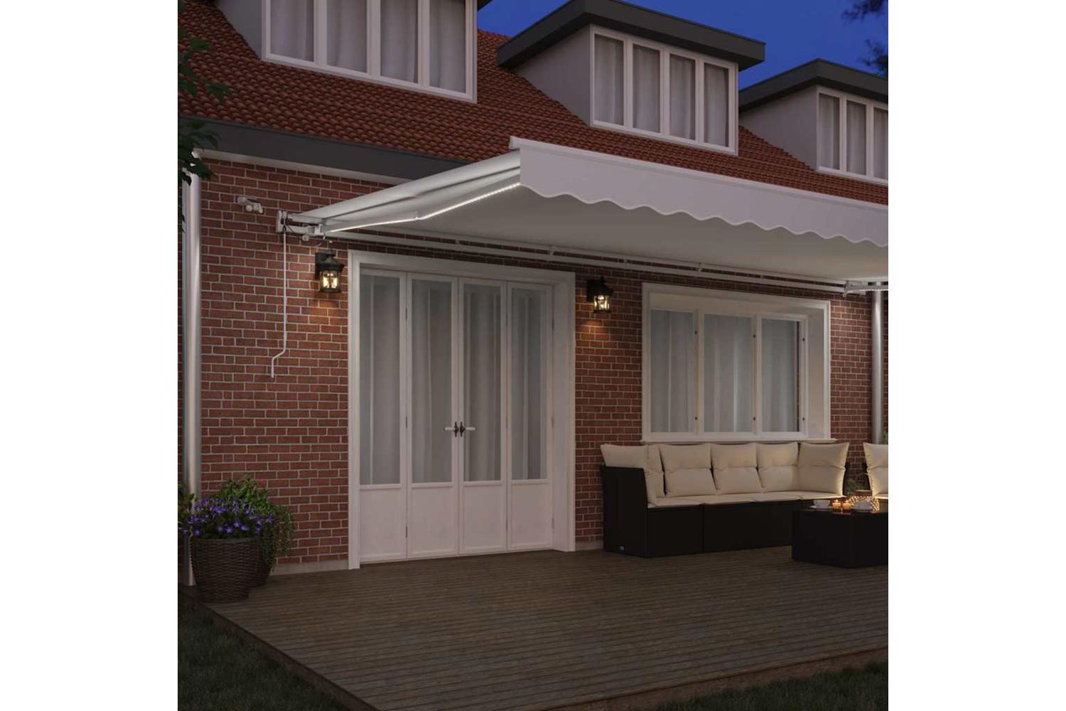 Vidaxl Retractable Awning White 600 X 300 Cm Fabric And Metal-3