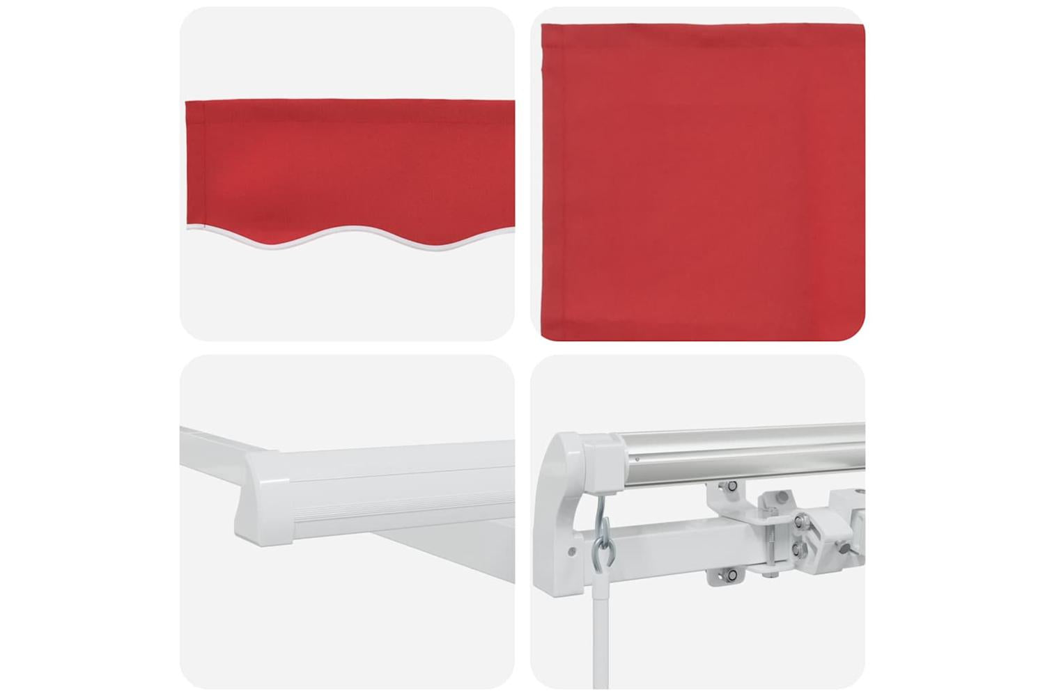 Vidaxl Retractable Awning Manual Red 600 X 300 Cm Polyester And Metal-8