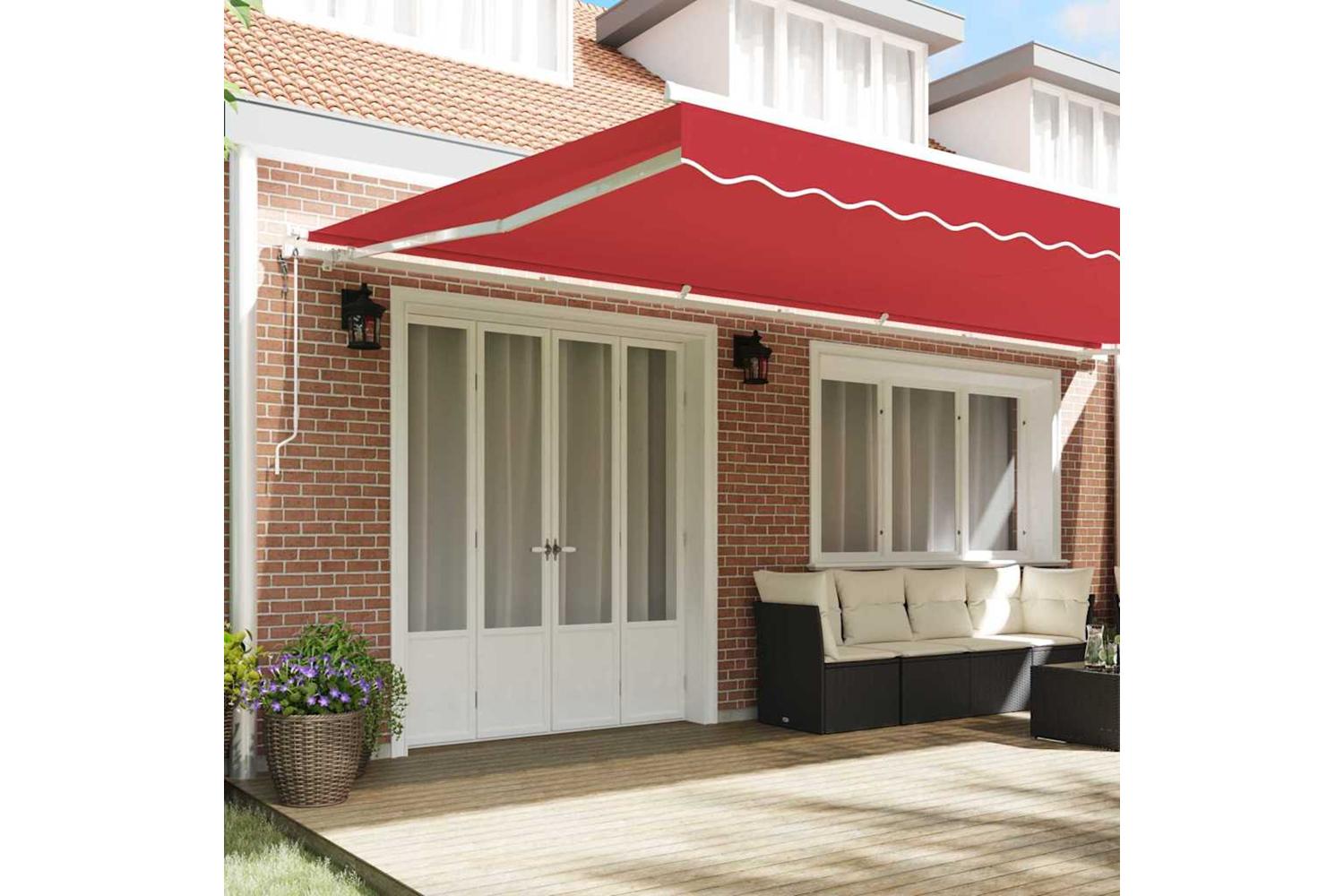 Vidaxl Retractable Awning 600 X 300 Cm Red-3