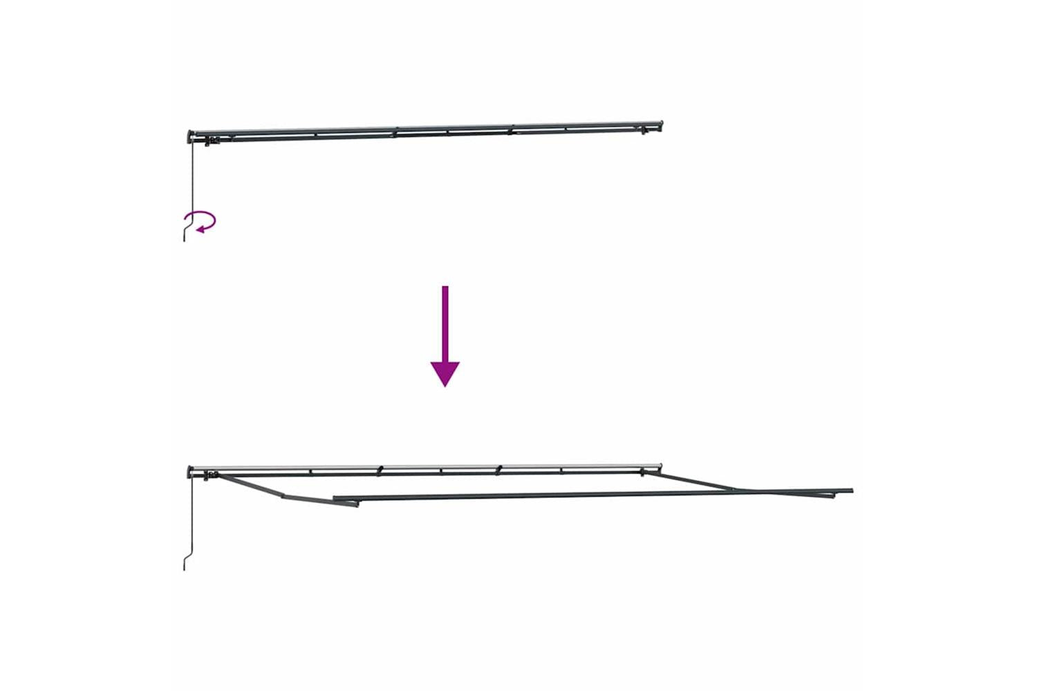 Vidaxl Retractable Awning Red Manual Red 600 X 300 Cm Fabric-9