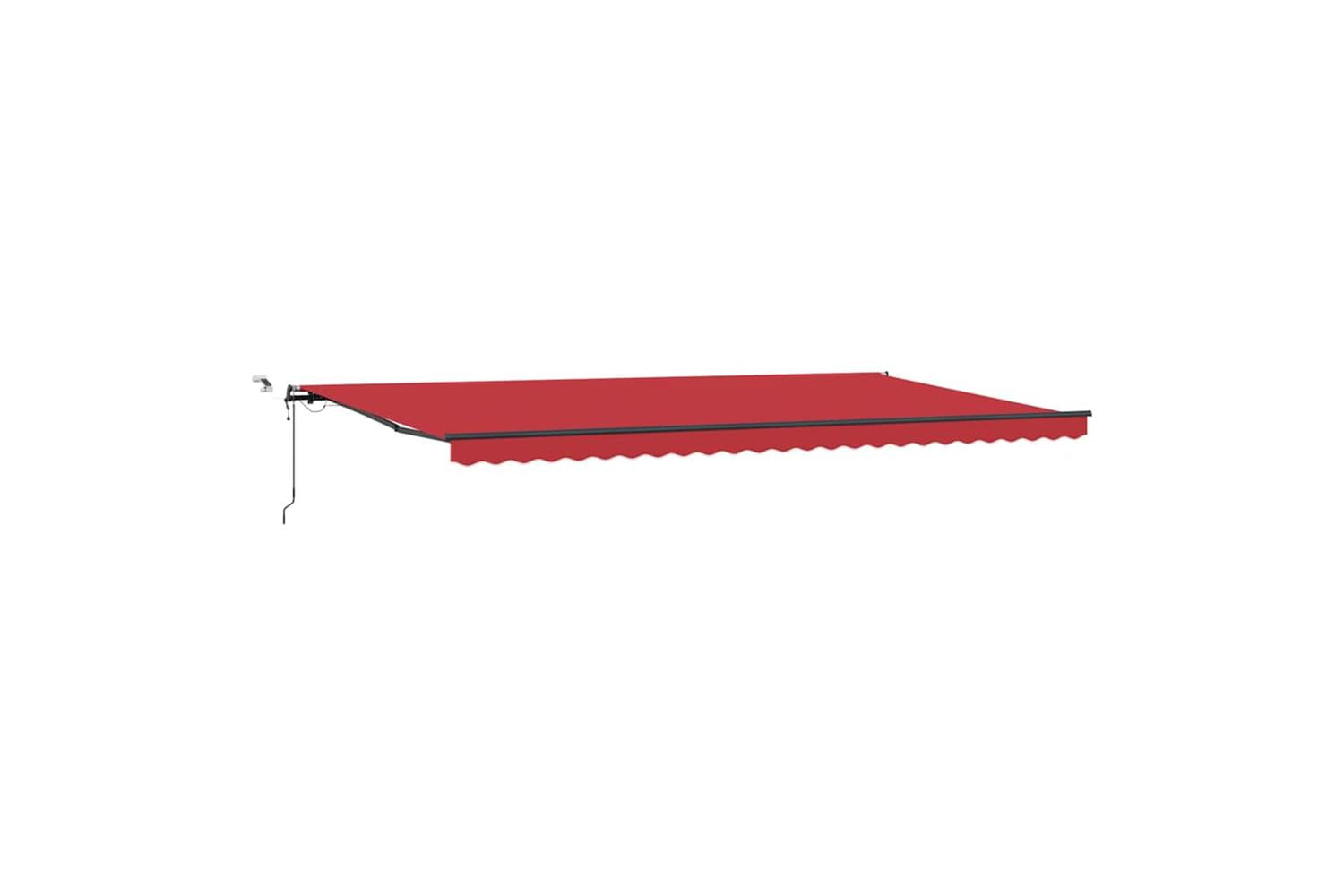 Vidaxl Retractable Awning With Red 600 X 300 Cm Fabric