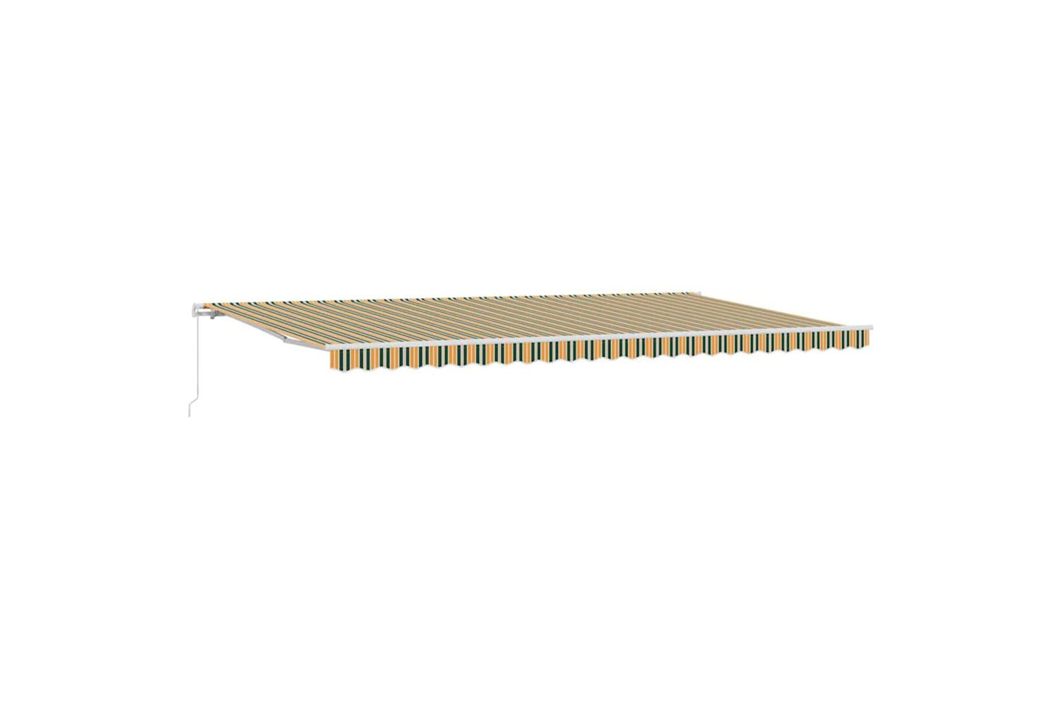 Vidaxl Retractable Awning Retractable Green And Yellow 600 X 300 Cm-2