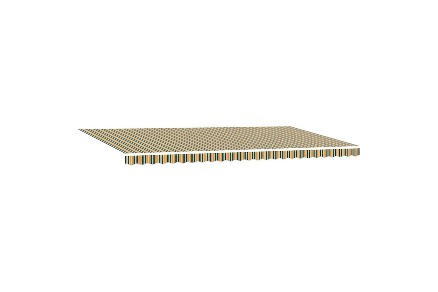 Vidaxl Retractable Awning Manual Green And Yellow 600 X 300 Cm Fabric-4