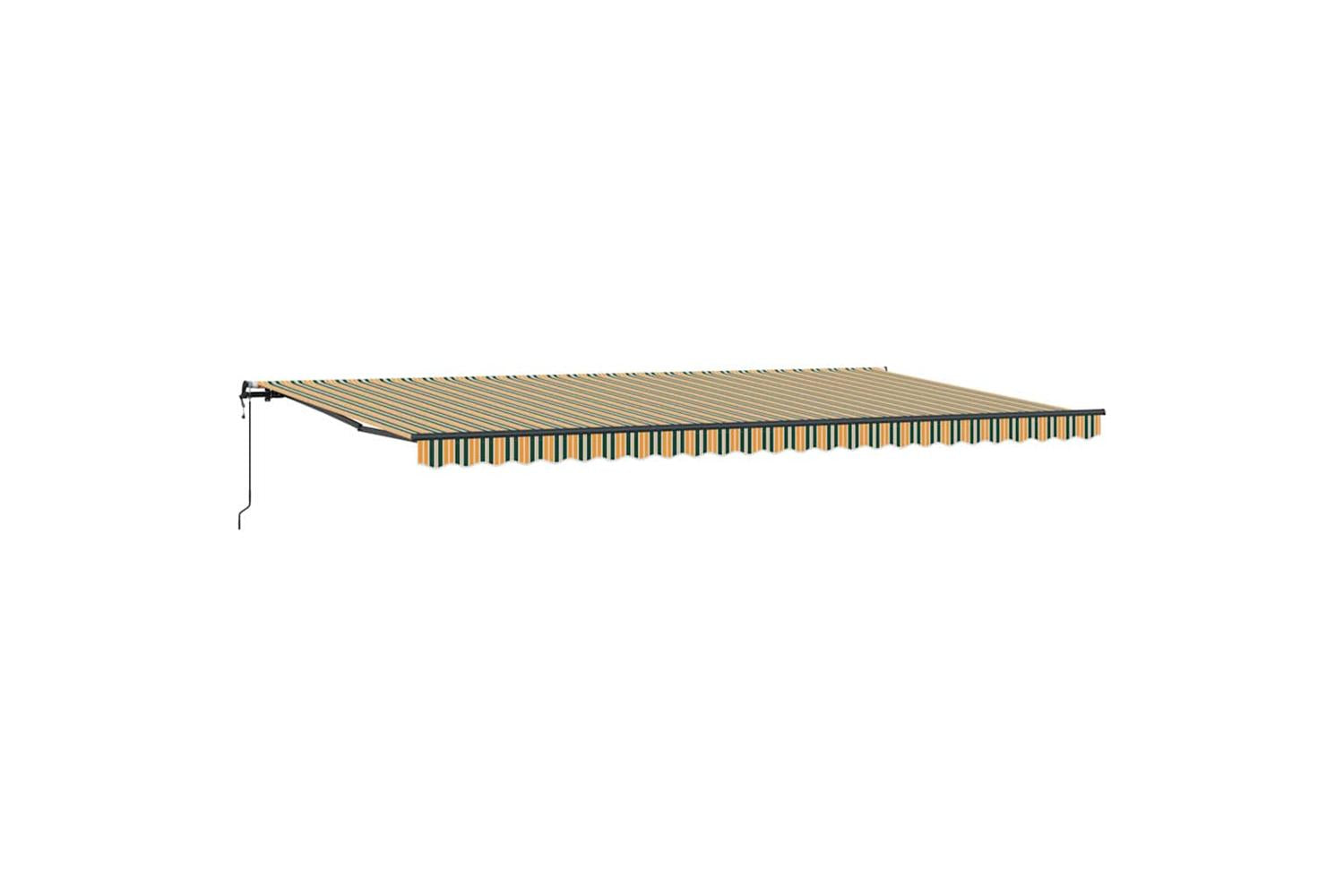 Vidaxl Retractable Awning Green And Yellow 600 X 300 Cm Fabric