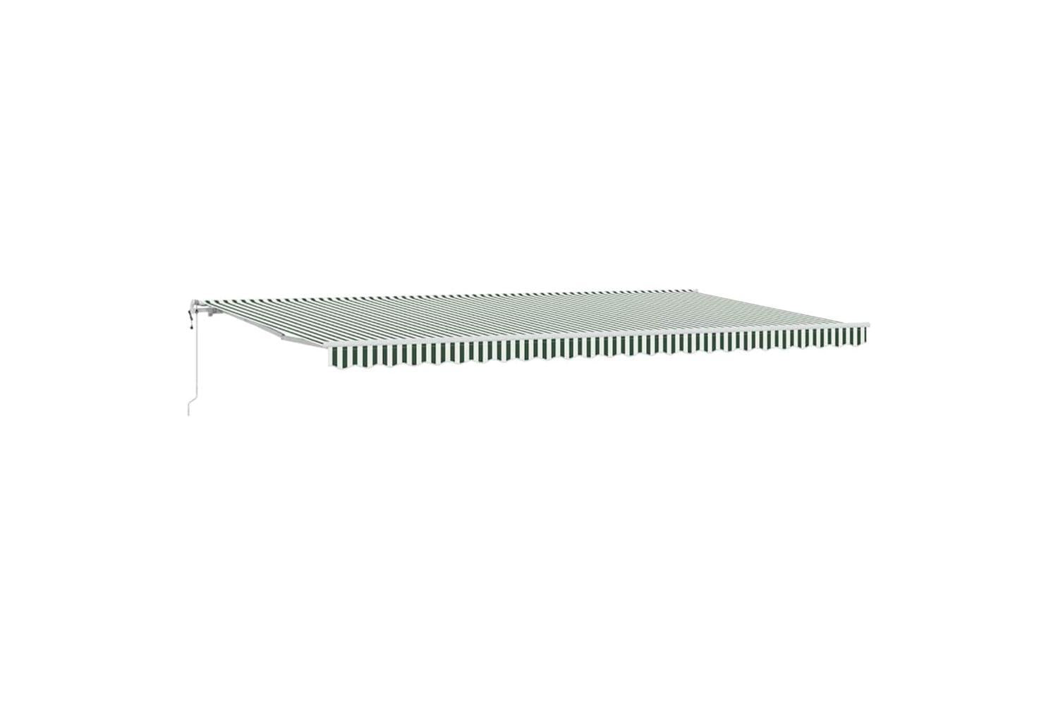 Vidaxl Retractable Awning 600 X 300 Cm Green And White