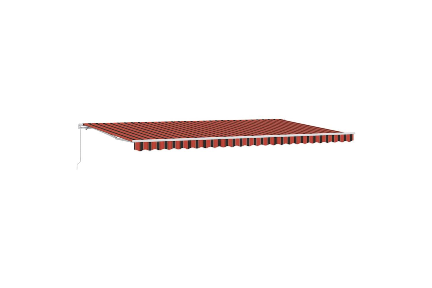 Vidaxl Retractable Awning Orange And Brown 600 X 350 Cm Fabric-2
