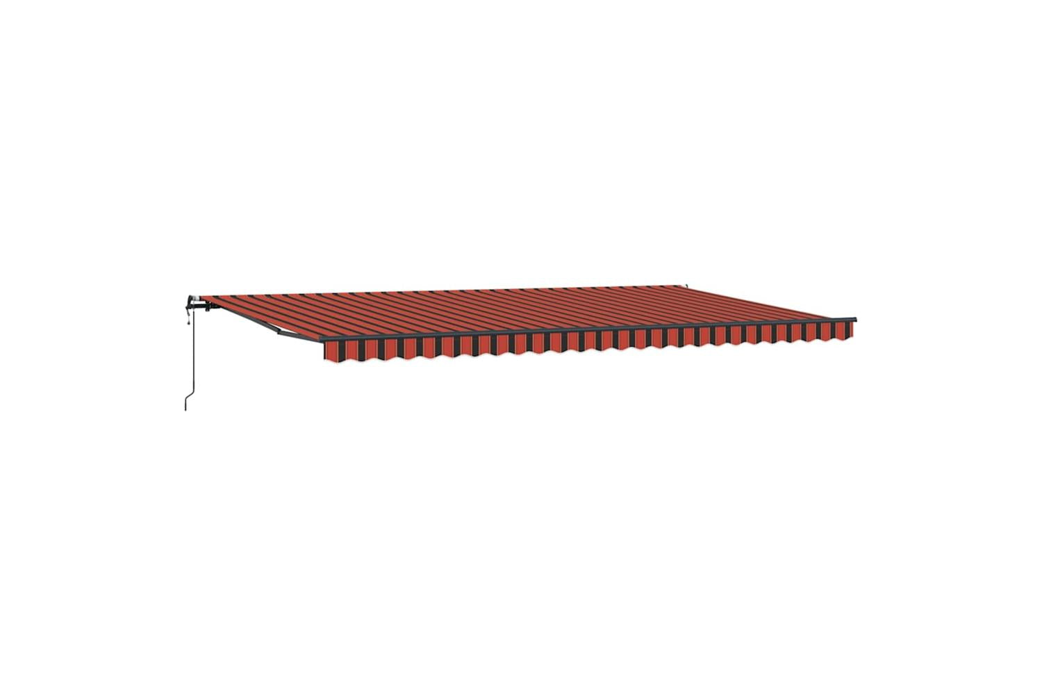 Vidaxl Retractable Awning Orange And Brown 600 X 350 Cm Fabric-2