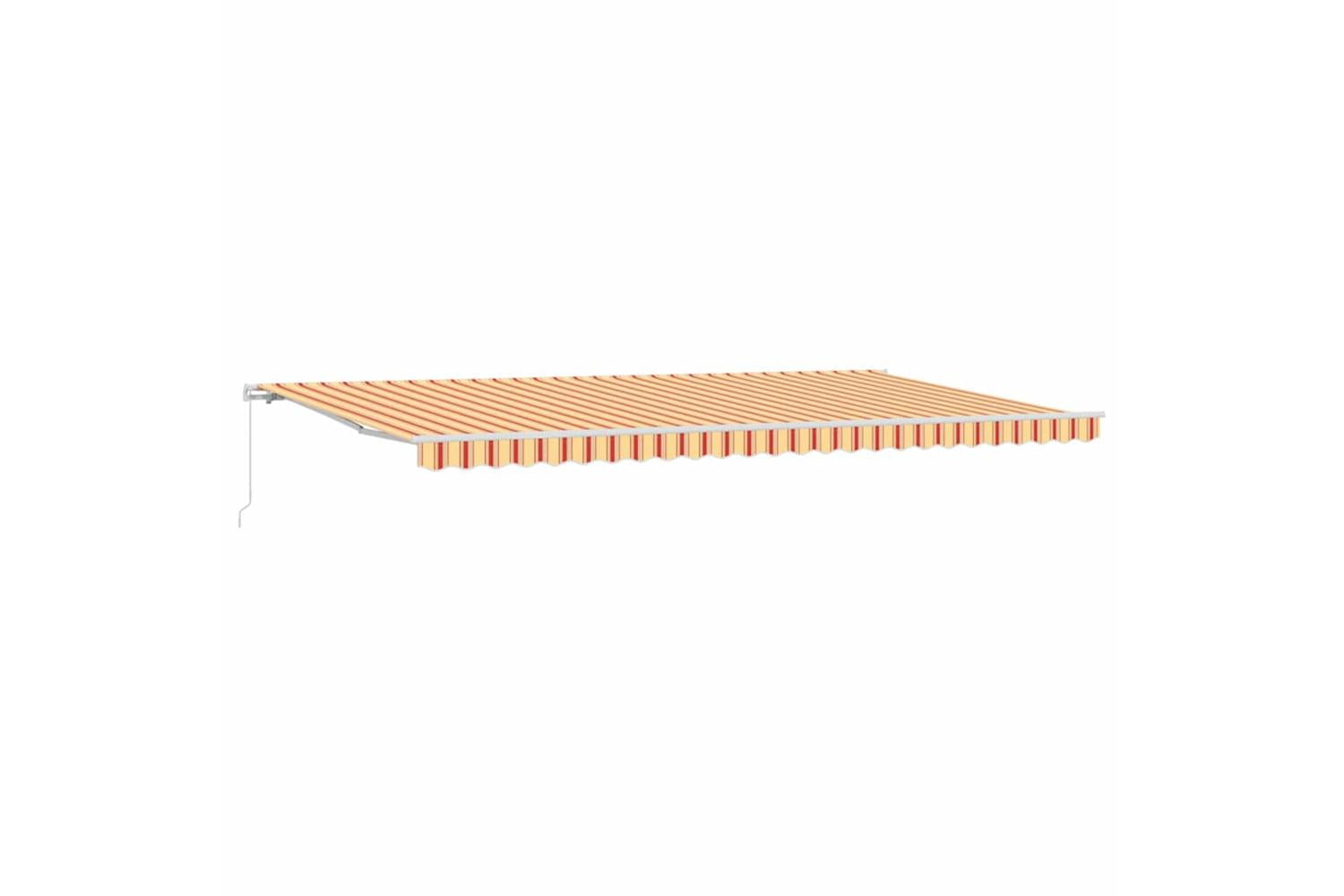 Vidaxl Retractable Awning Retractable Yellow And Orange 600 X 350 Cm