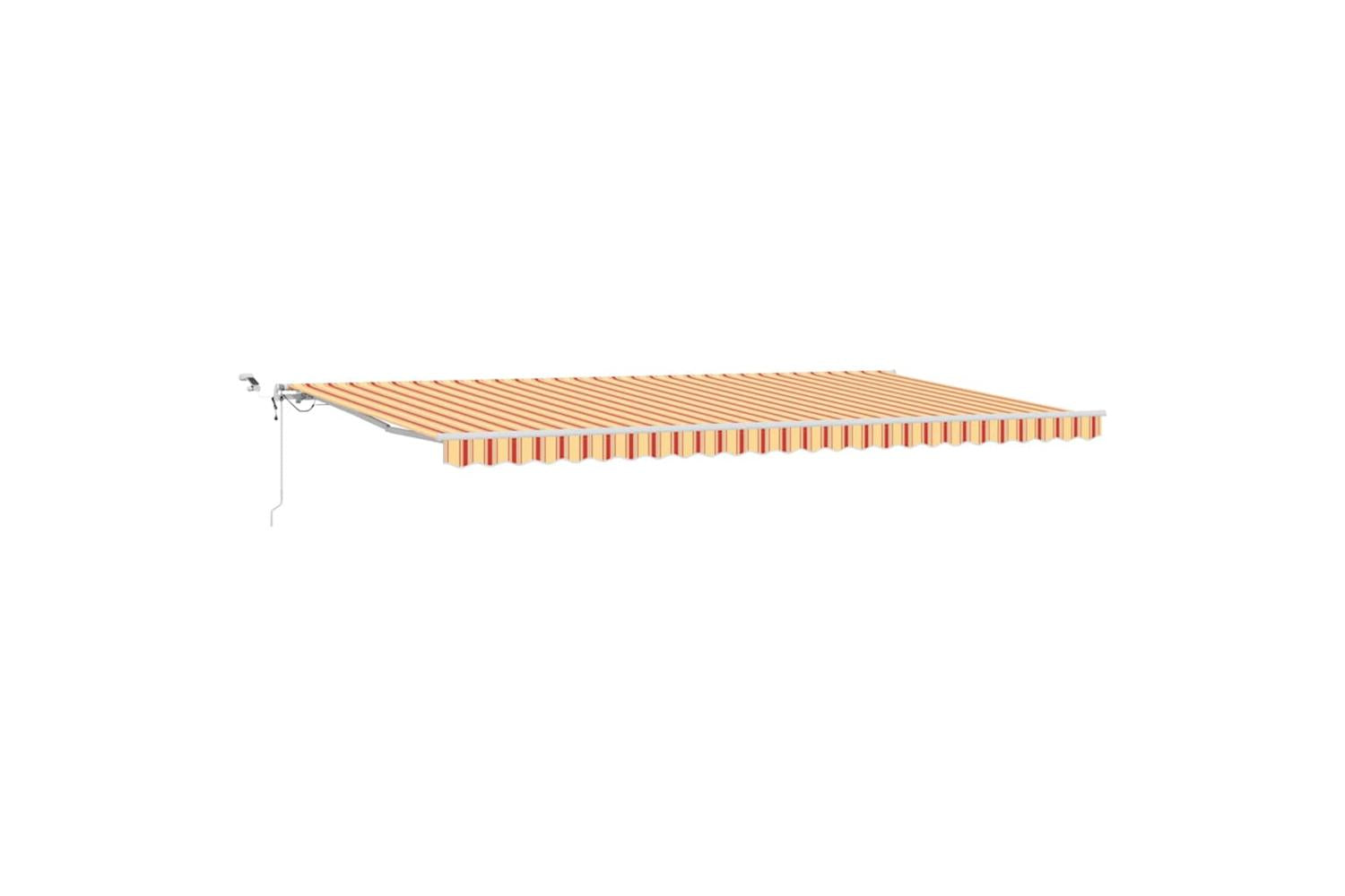 Vidaxl Retractable Awning Yellow And Orange 600 X 350 Cm