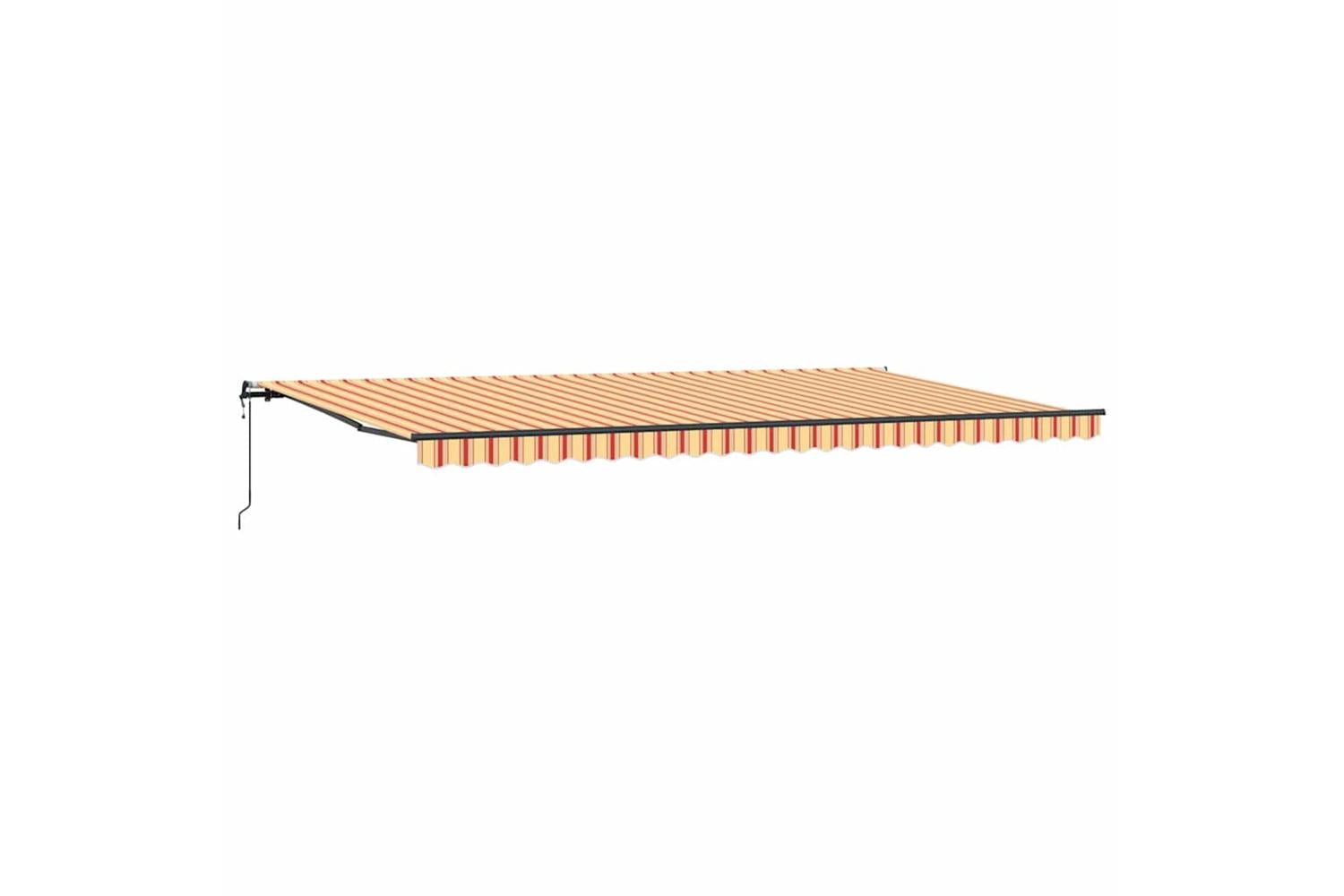 Vidaxl Retractable Awning Yellow And Orange 600 X 350 Cm Fabric-2