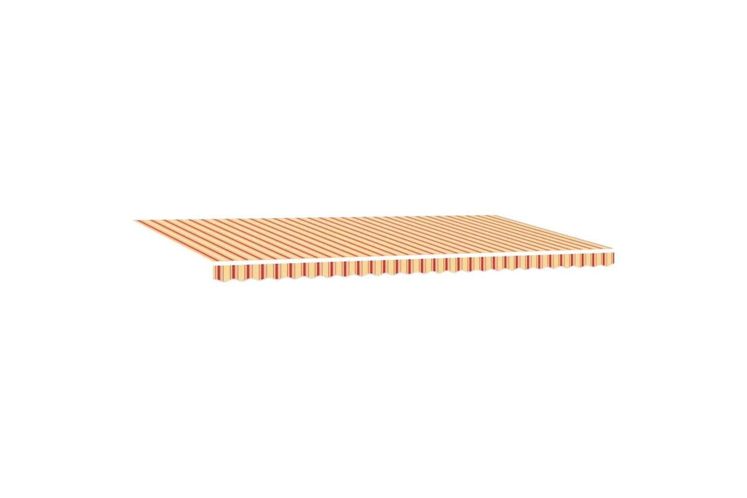 Vidaxl Retractable Awning Yellow And Orange 600 X 350 Cm Fabric-4