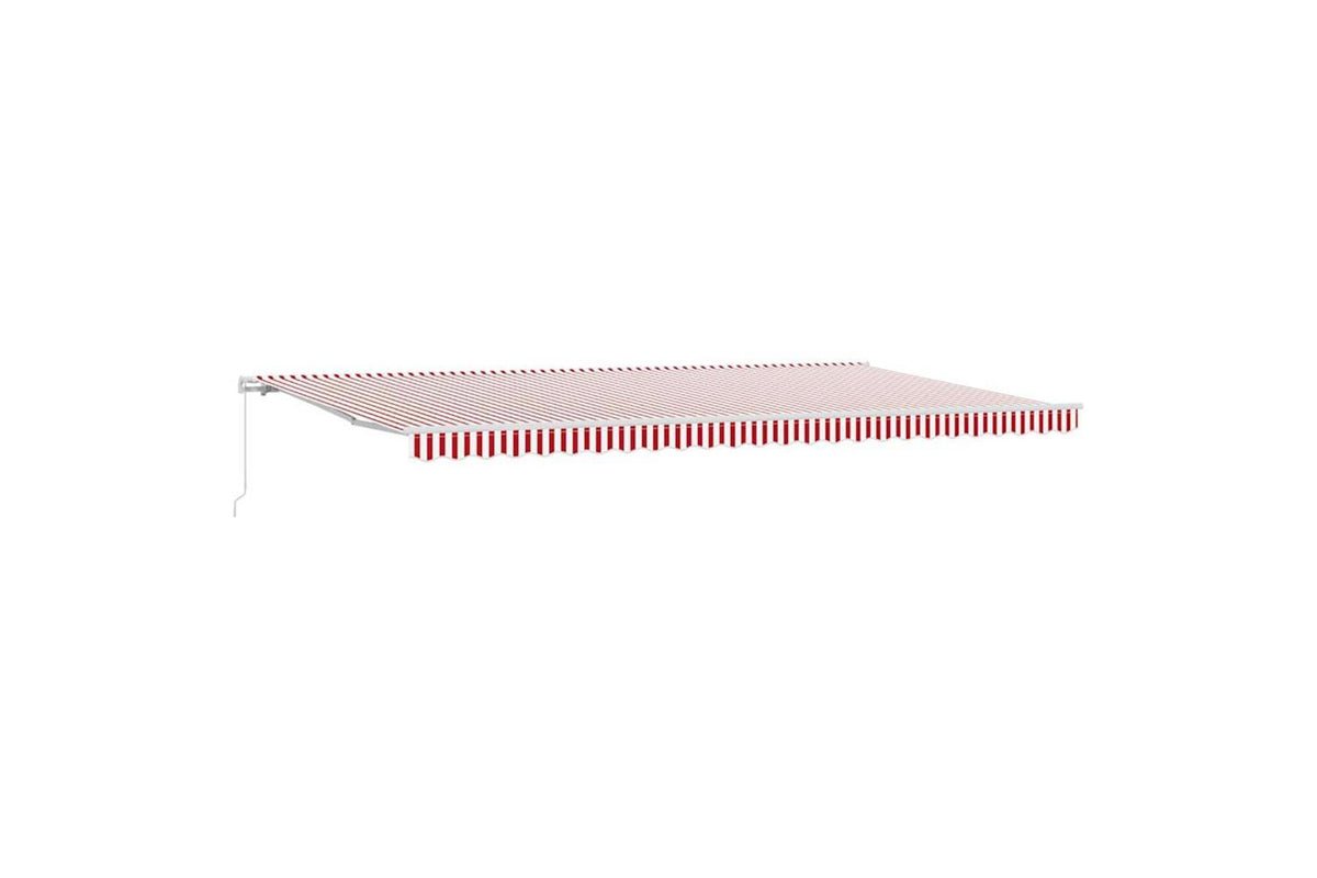 Vidaxl Retractable Awning Red And White 600 X 350 Cm Polyester Metal