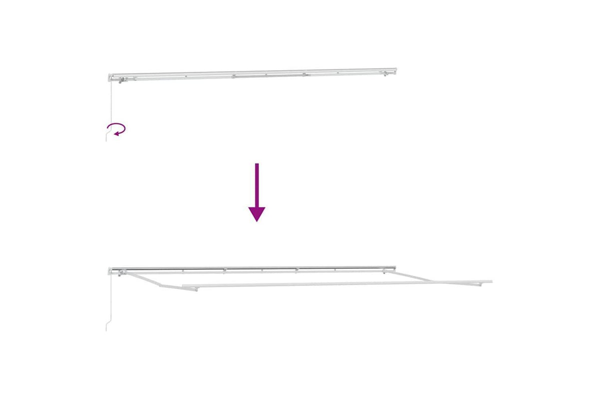 Vidaxl Retractable Awning Red And White 600 X 350 Cm Polyester Metal-9